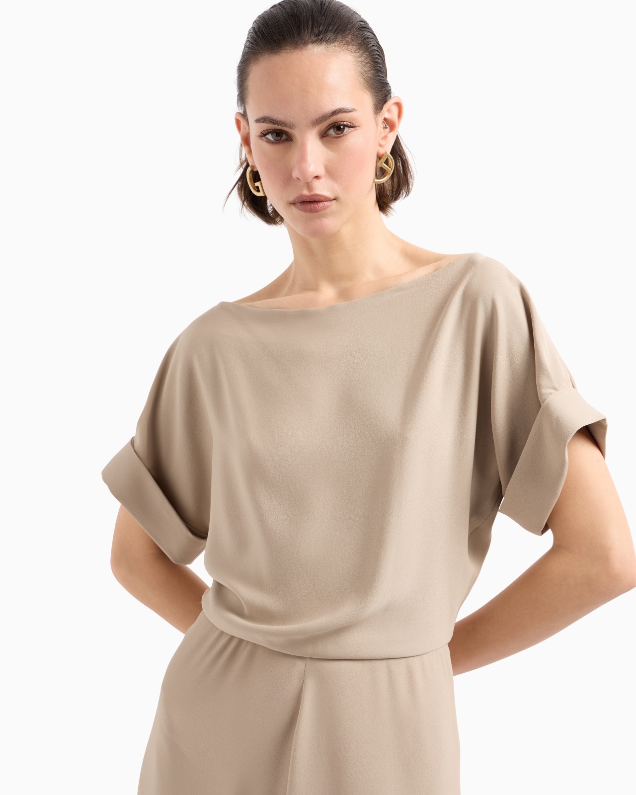 LONG TRIPLE SILK GEORGETTE DRESS - 5