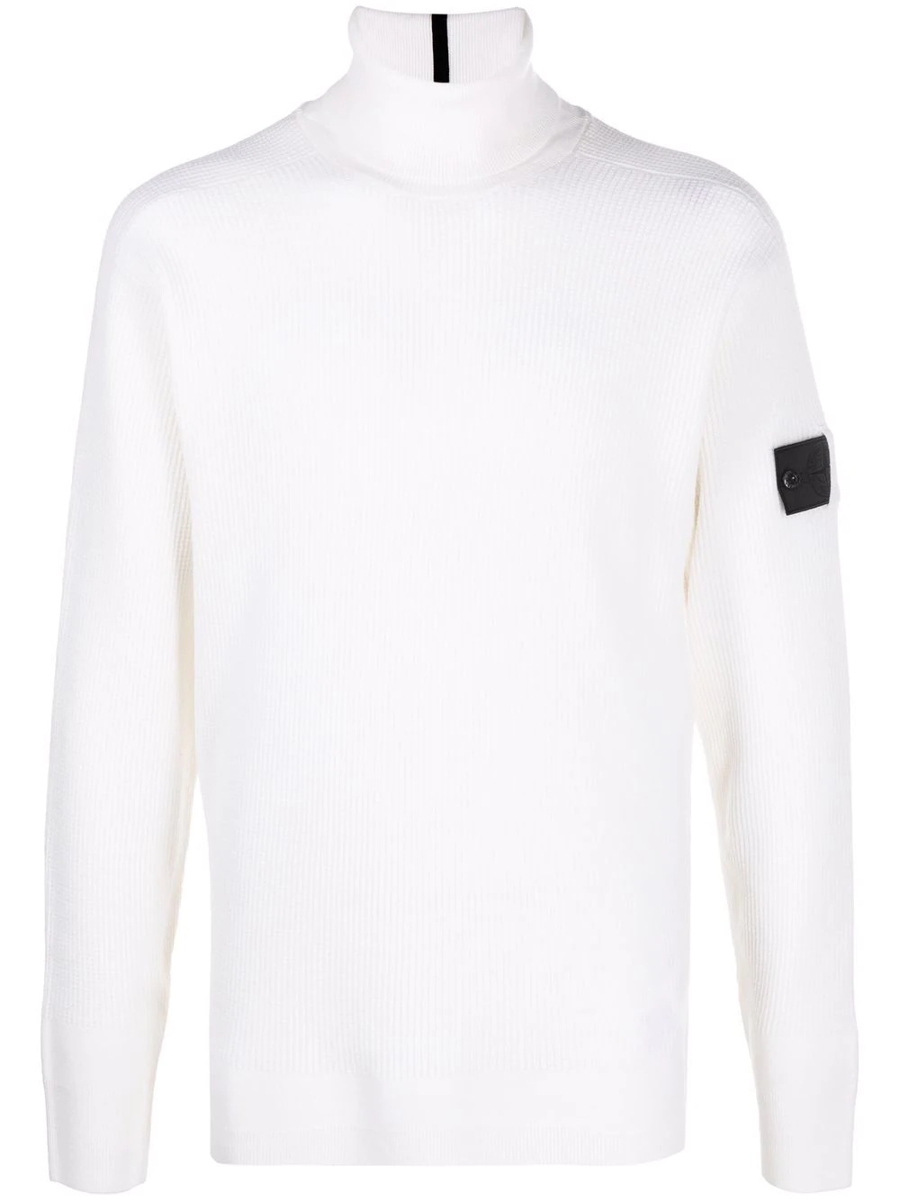 logo-patch roll-neck jumper - 1