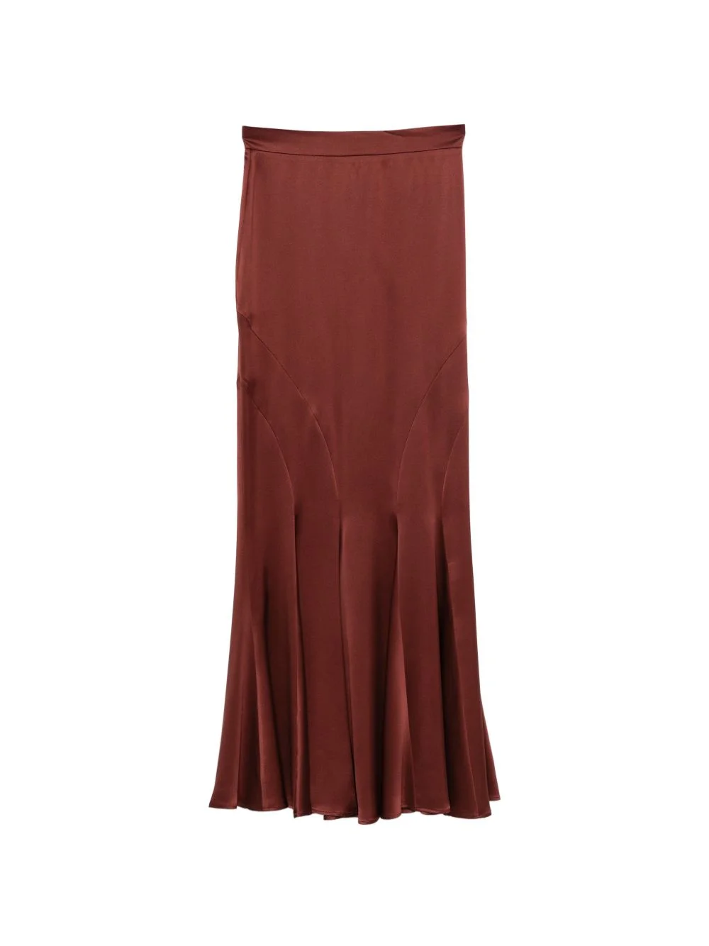 satin-finish panelled maxi skirt - 1