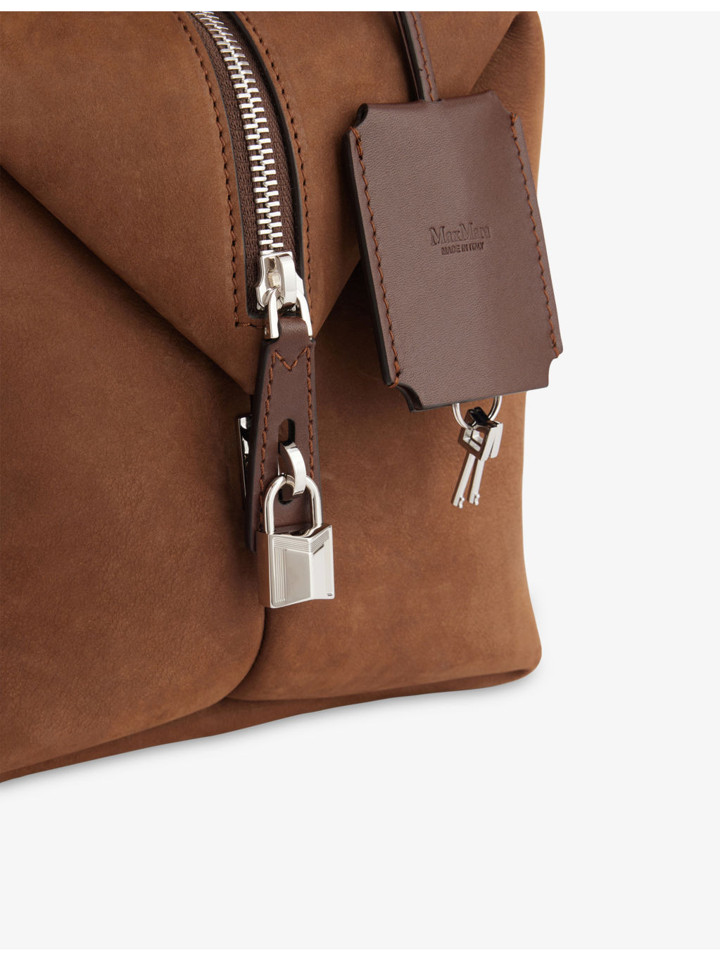 Brand-Embossed Large Nubuck-Leather Tote Bag - 4
