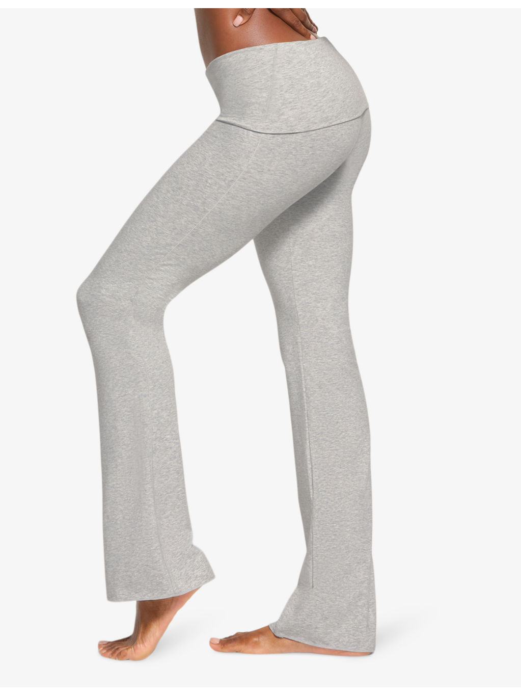 Foldover slim-fit high-rise stretch-jersey trousers - 3