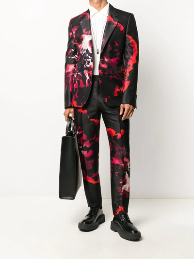 Alexander McQueen floral-print blazer jacket outlook