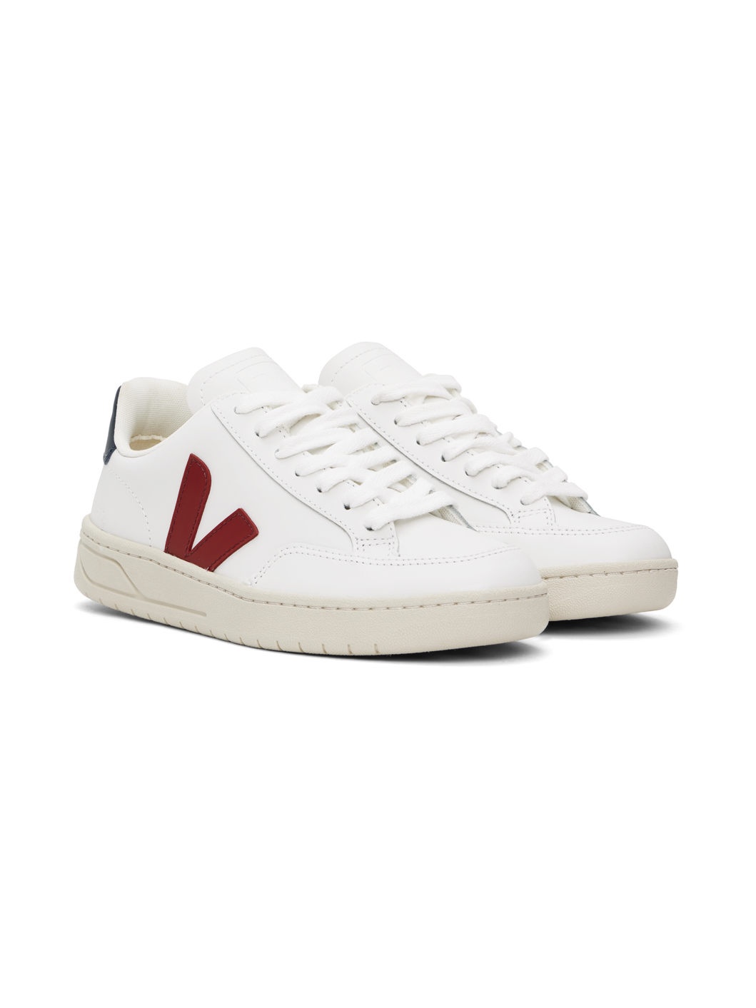 White V-12 Leather Sneakers - 4