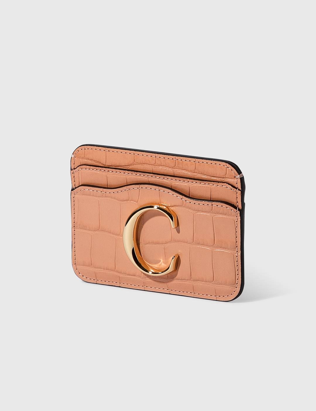 Chloé C Croco Embossed Card Holder - 1