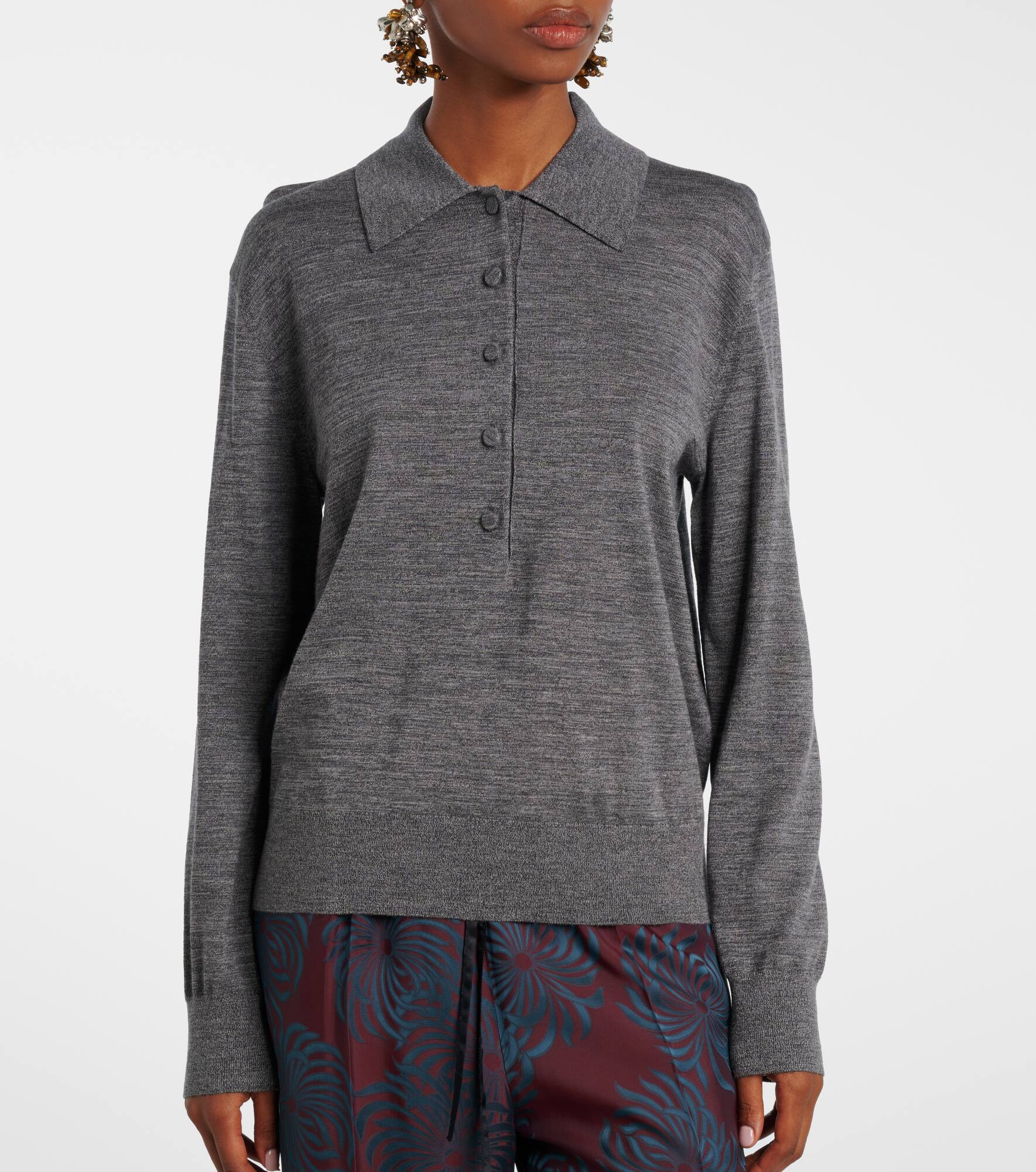 Wool polo sweater - 6