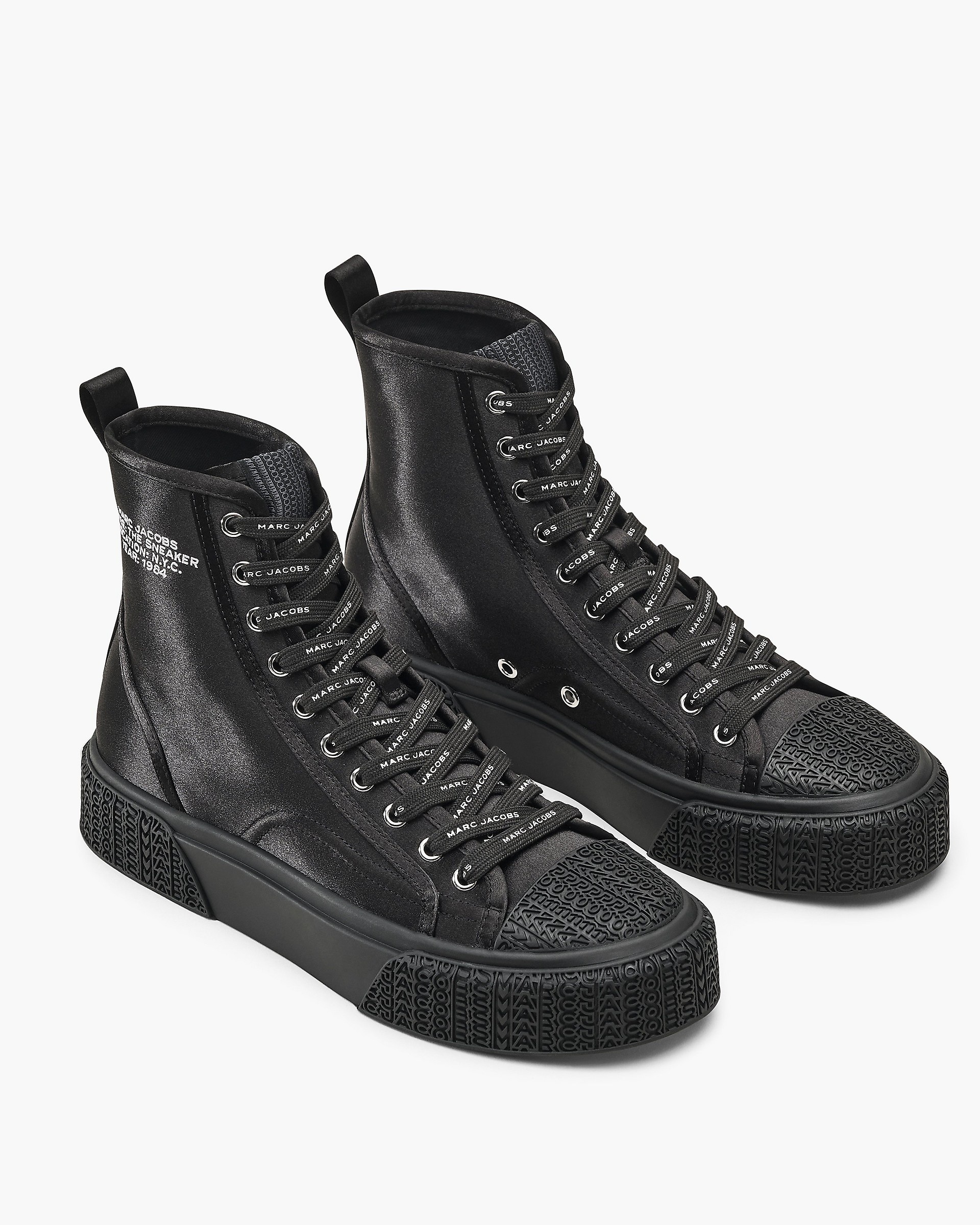 THE HIGH TOP SATIN SNEAKER - 8