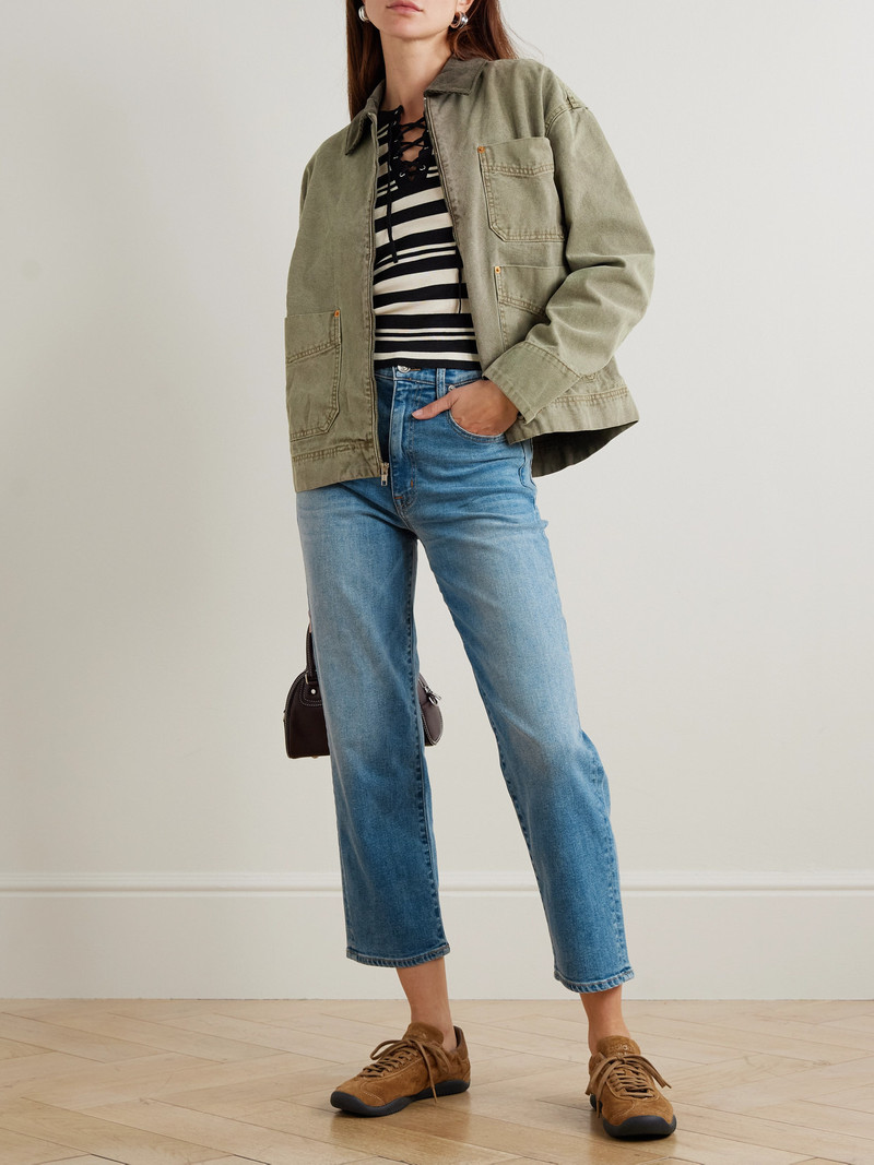 SLVRLAKE Casey Corduroy-trimmed Cotton-canvas Jacket outlook