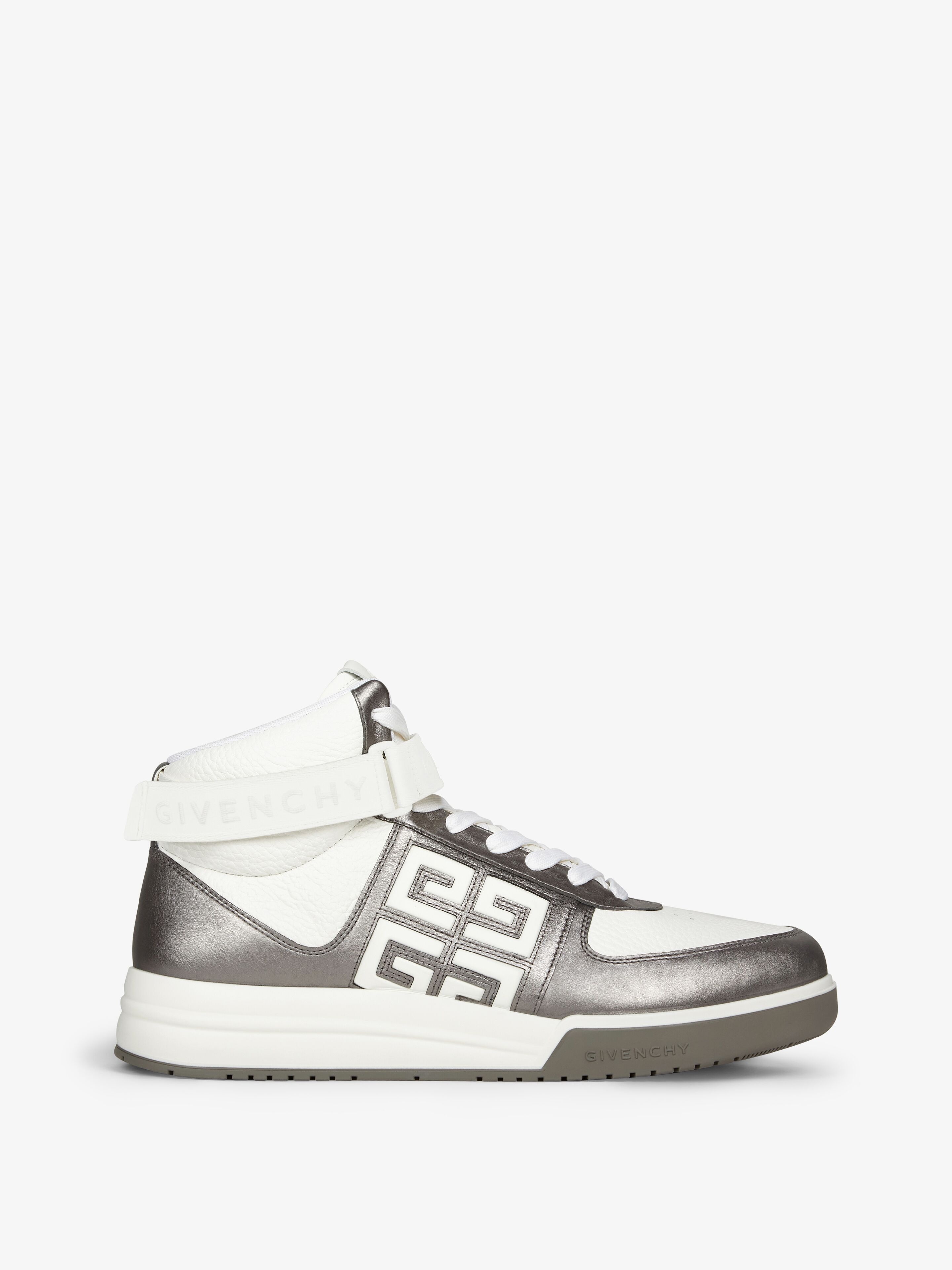 G4 HIGH TOP SNEAKERS IN LAMINATED LEATHER - 1
