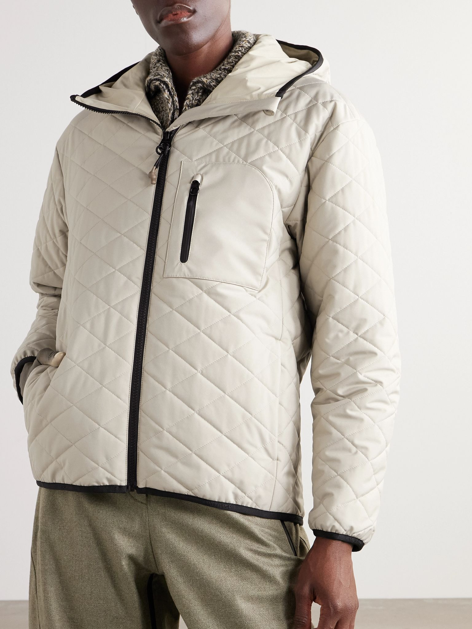 Denali hooded quilted padded shell jacket Beige - 3