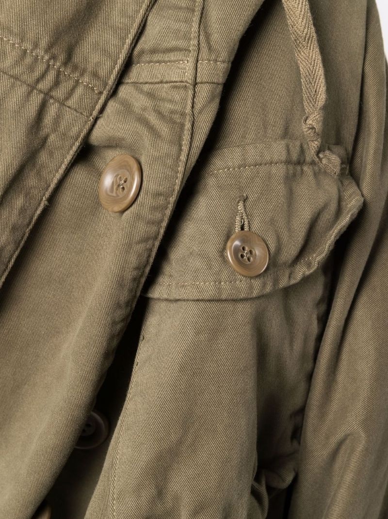 hooded mid-length parka - 5