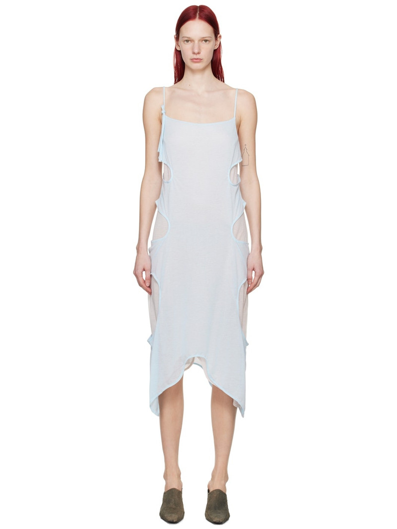 Blue & White Perdita Midi Dress - 1