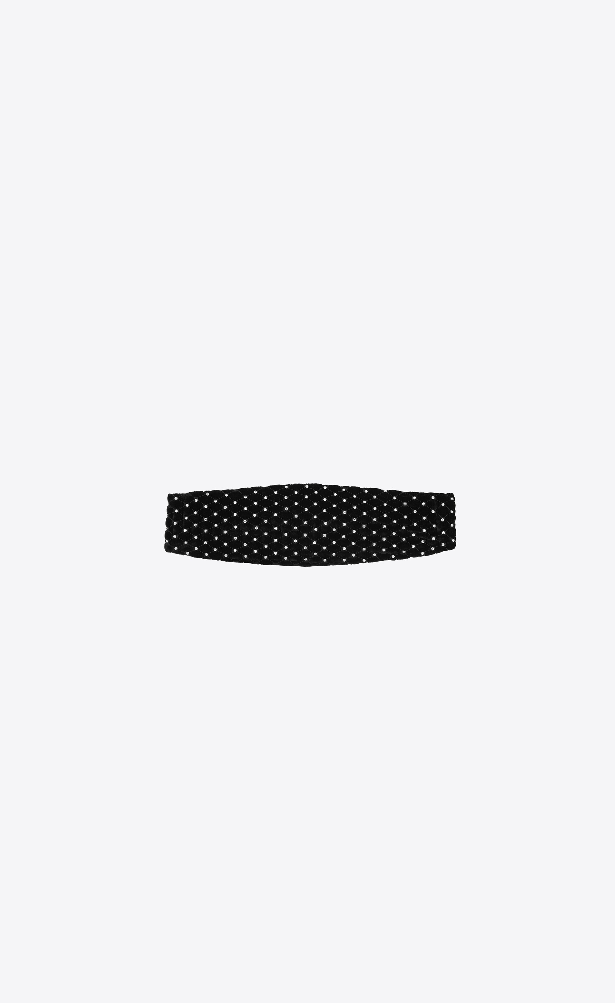 strass headband in velvet and elastic - 1