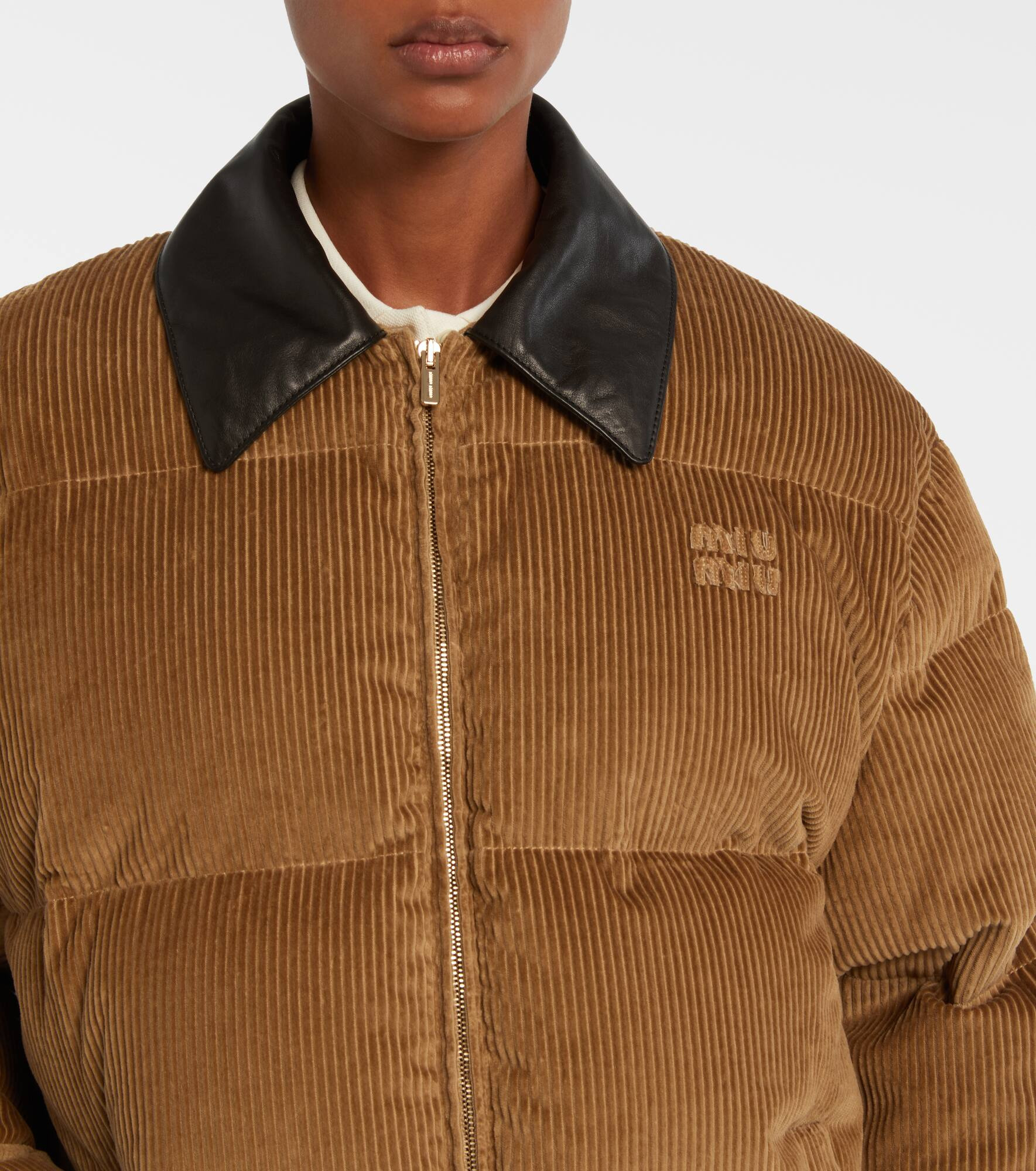 Cotton corduroy down jacket - 5
