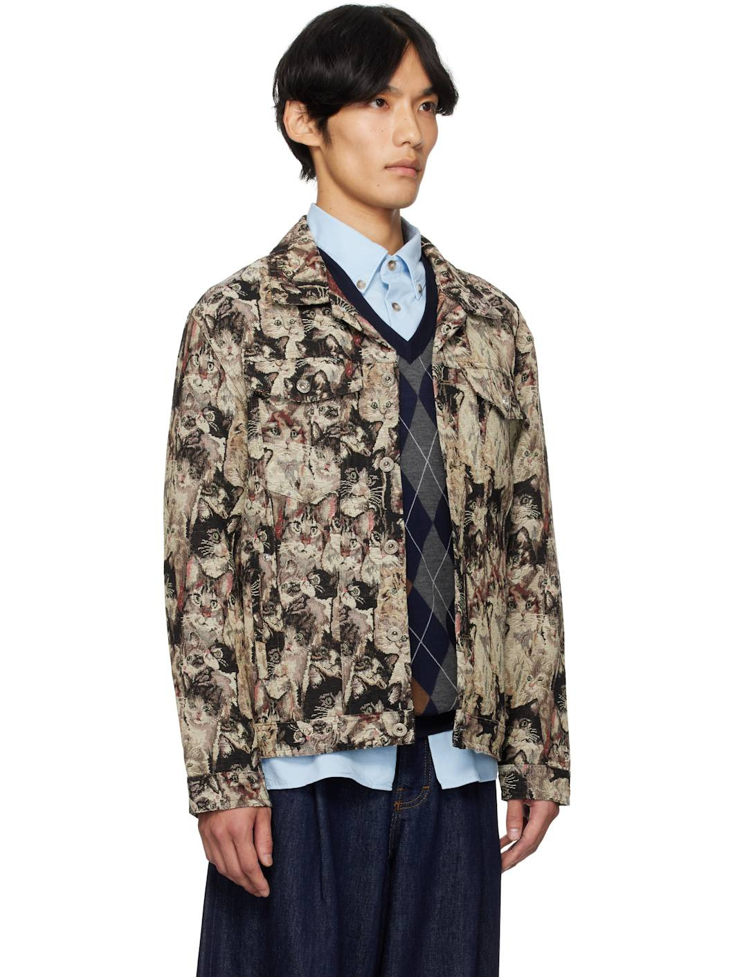 Multicolor N°08 Cat-Shirt Gobelin Jacket - 2