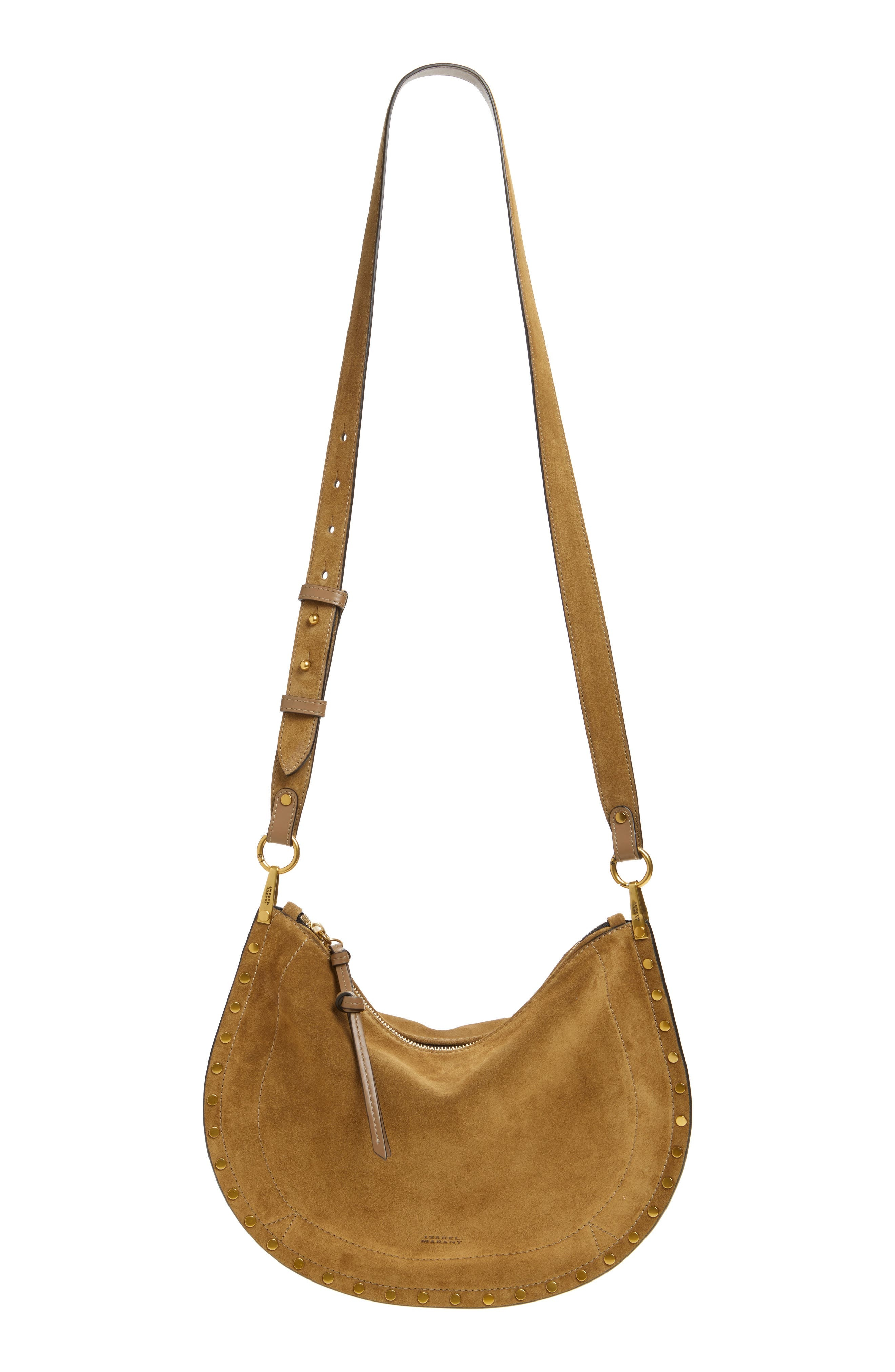 Isabel Marant Oskan Soft Zipped Shoulder Bag in Taupe at Nordstrom - 1