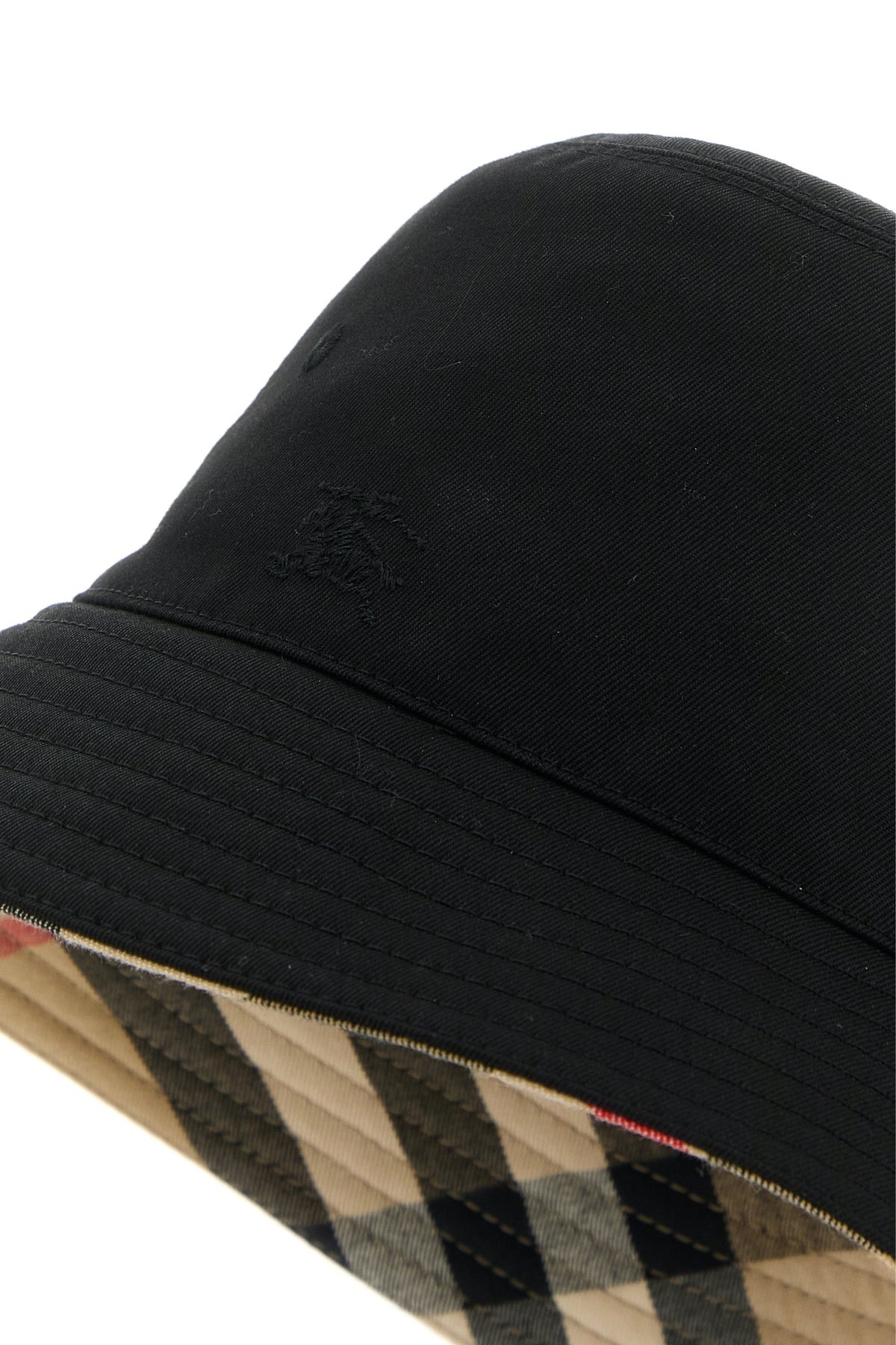 Black polyester blend bucket hat - 4