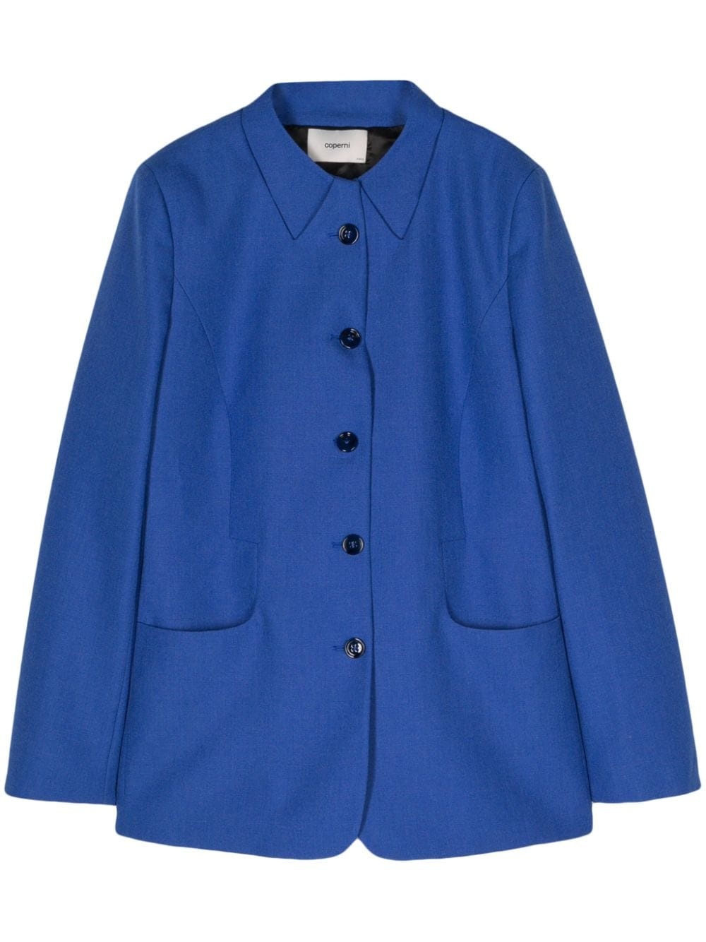 wool single-breasted blazer - 1