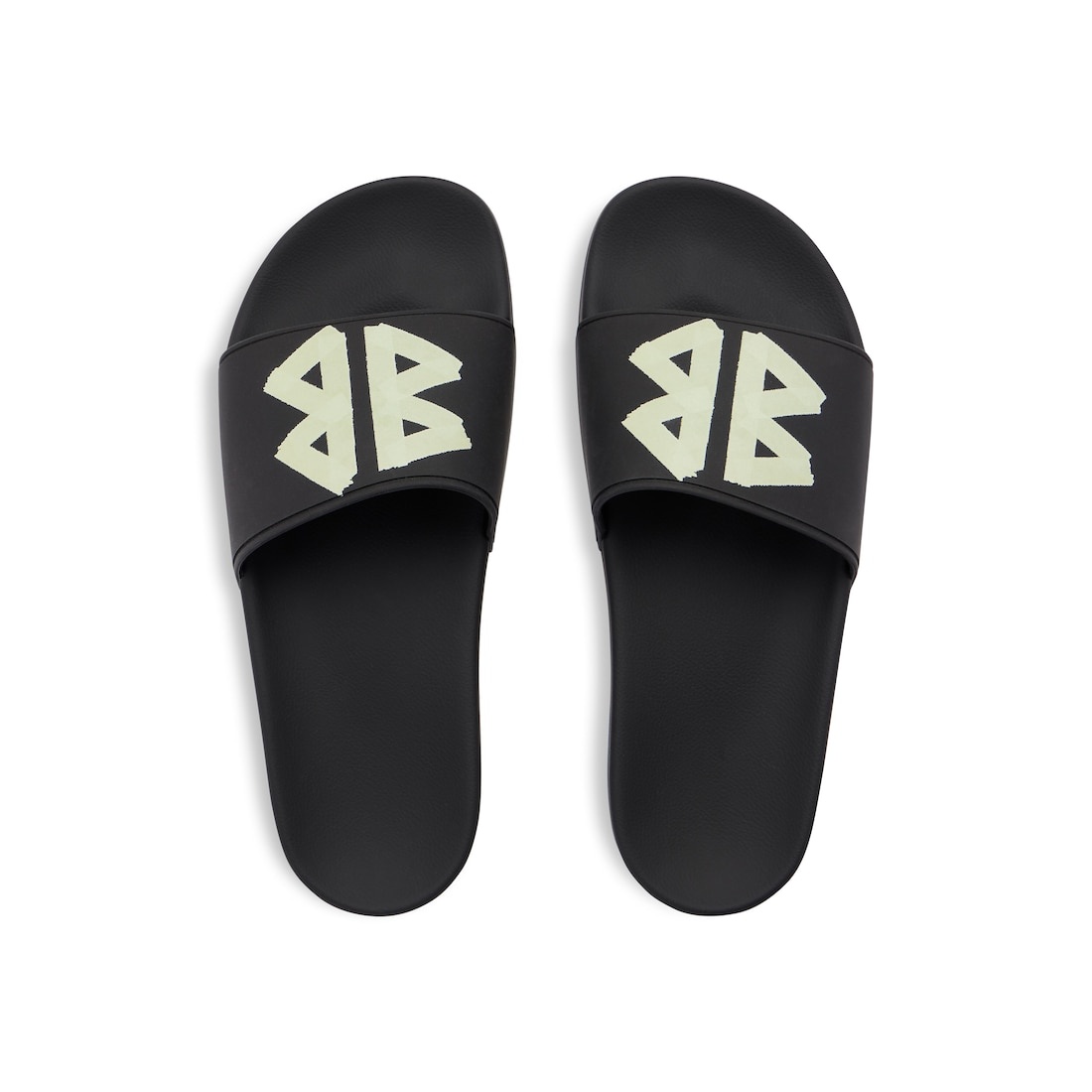 Women's Pool Slide Sandal  in Black/yellow - 6