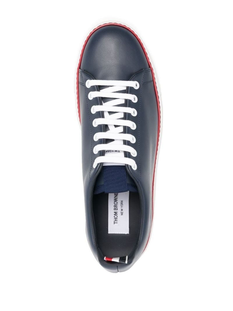 RWB-stripe low-top sneakers - 8