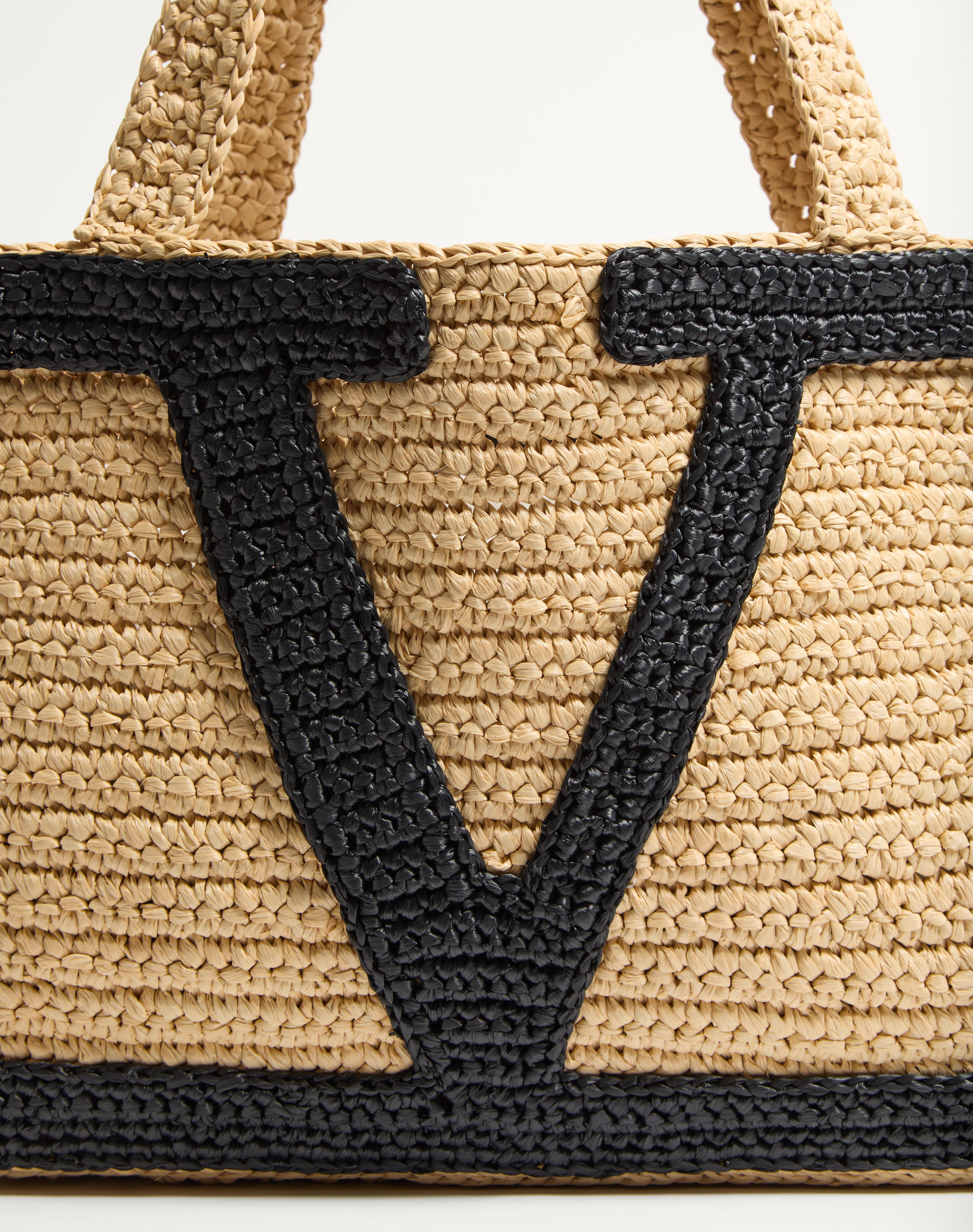 VALENTINO GARAVANI VIVA SUPERSTAR MEDIUM SHOPPING BAG IN SYNTHETIC RAFFIA - 8