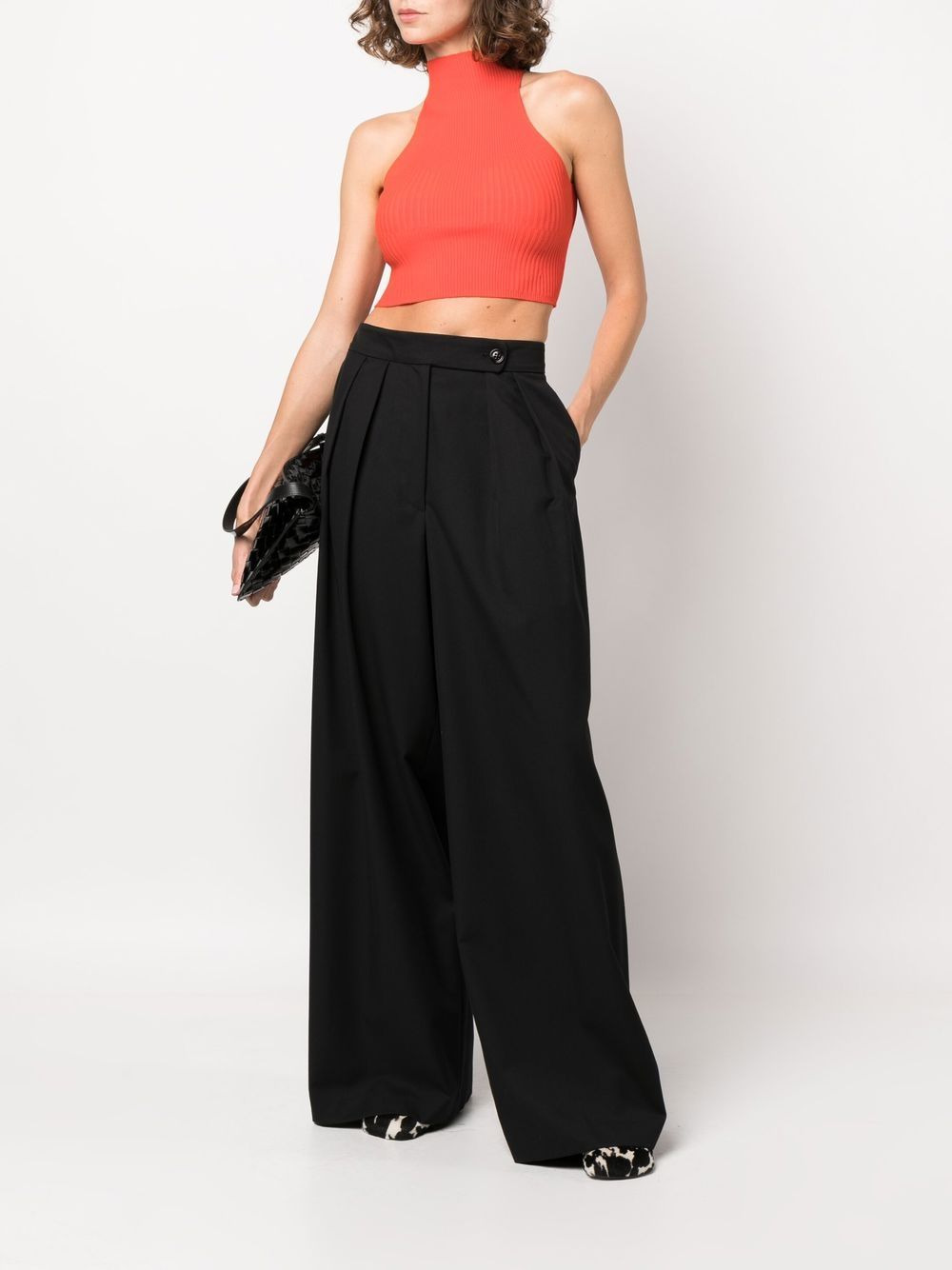 Lulu cropped high-neck top - 2