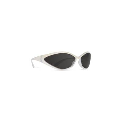BALENCIAGA 90s Oval Sunglasses  in Crystal outlook