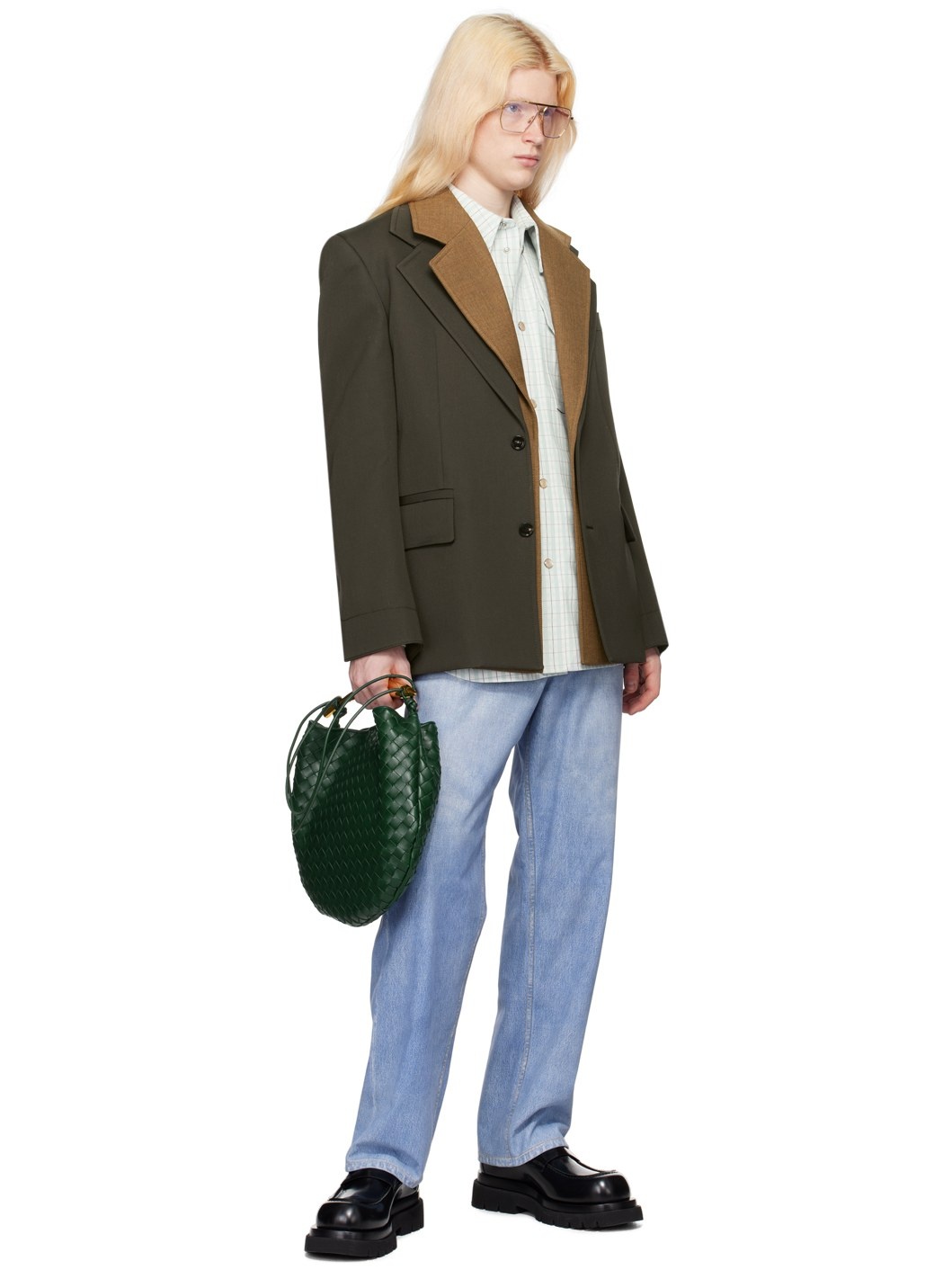 Green Medium Sardine Messenger Bag - 4