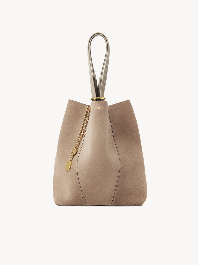 Chloé CHLOÉ SPIN TOTE BAG IN SUEDE LEATHER outlook