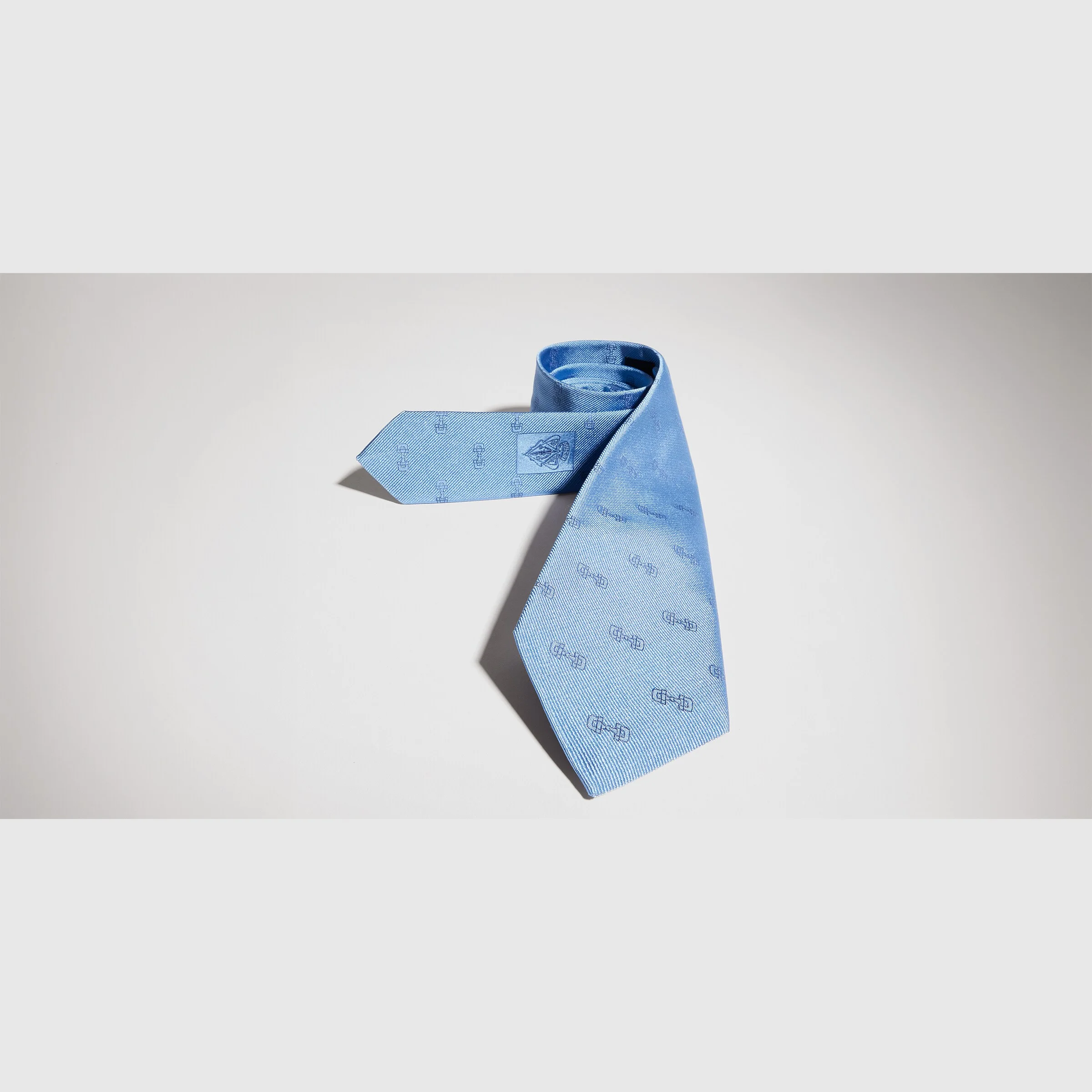 Horsebit silk jacquard tie - 1