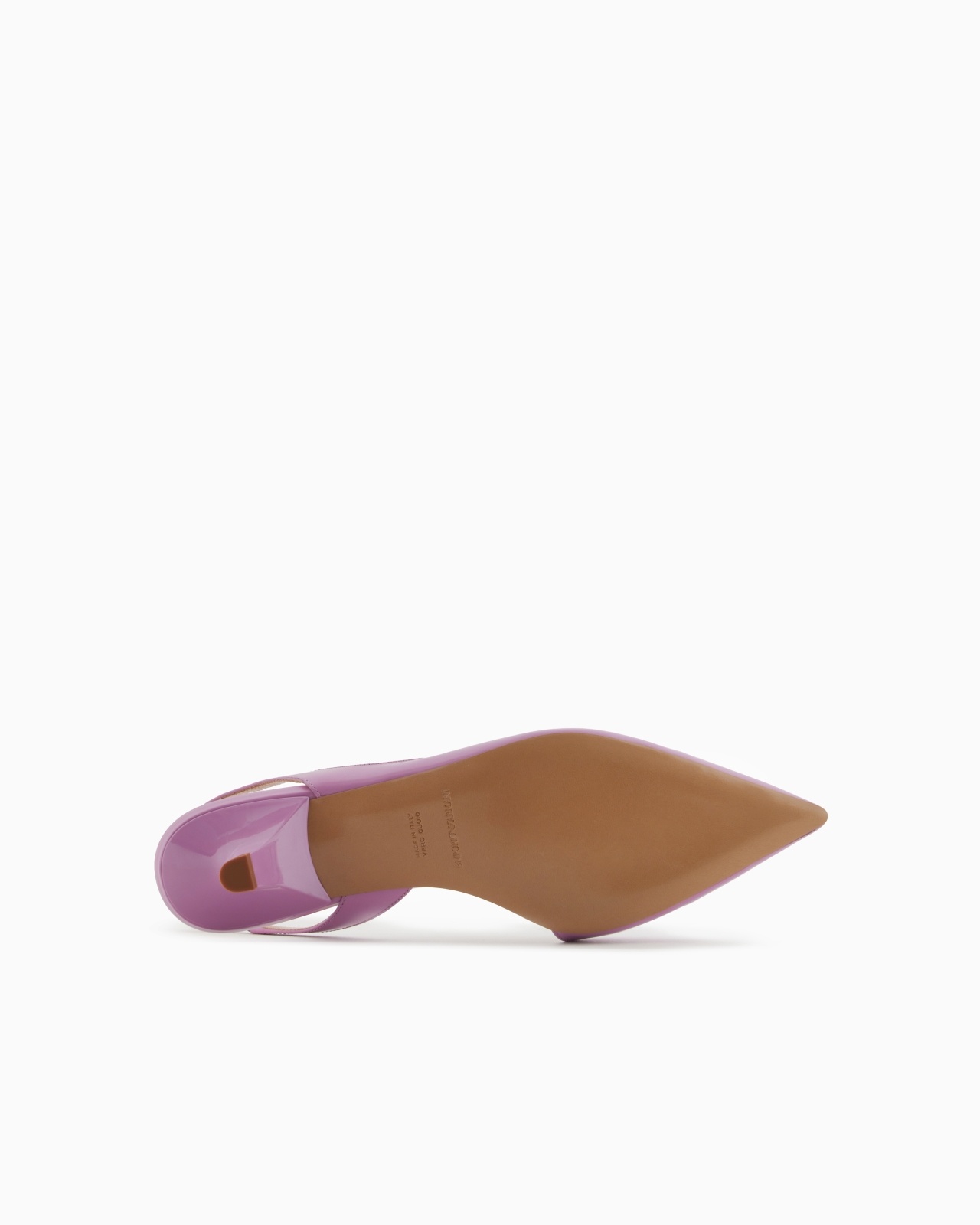 BRUSHED LEATHER SLINGBACK COURT SHOES - 6