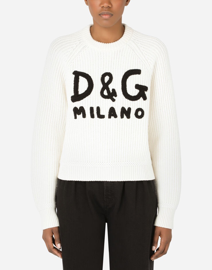 Cashmere sweater with D&G embroidery - 1