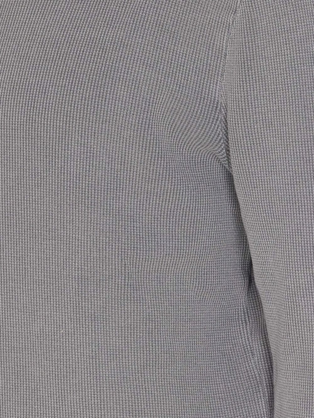 ribbed button-front top - 3