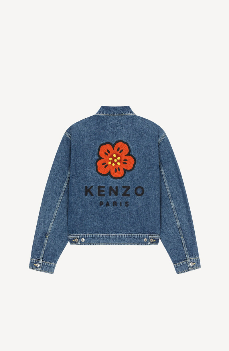 KENZO 'BOKE FLOWER' embroidered denim trucker jacket outlook