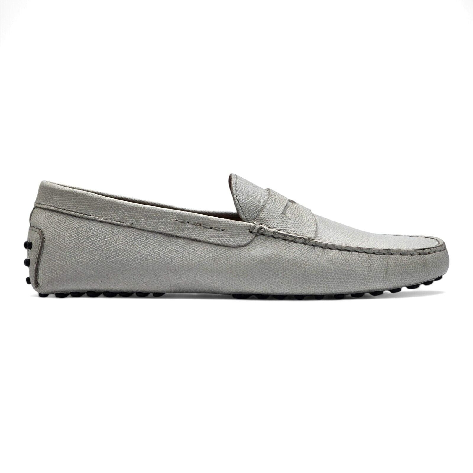 Tod's Driving Shoes City Gommino Leather Loafers Gray US 9.5 UK 8 - 3