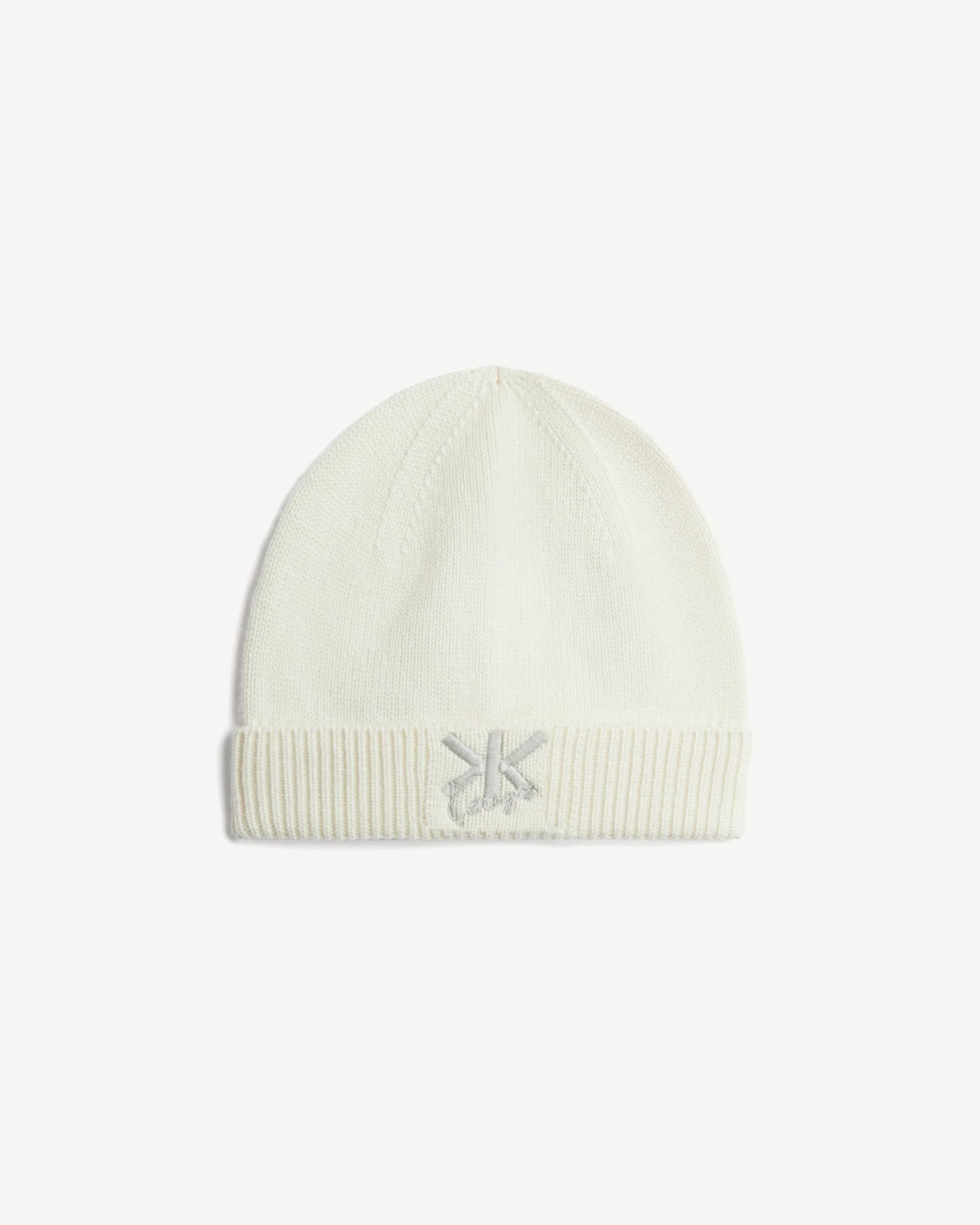 'KENZO Double K' embroidered beanie in wool and cashmere - 1