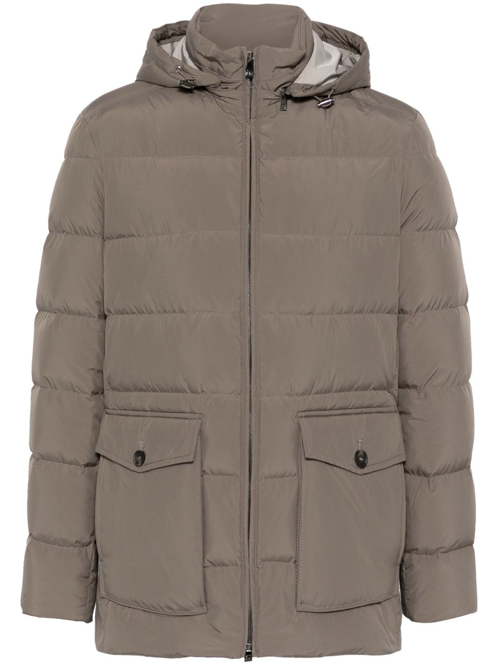 hooded puffer jacket - 1