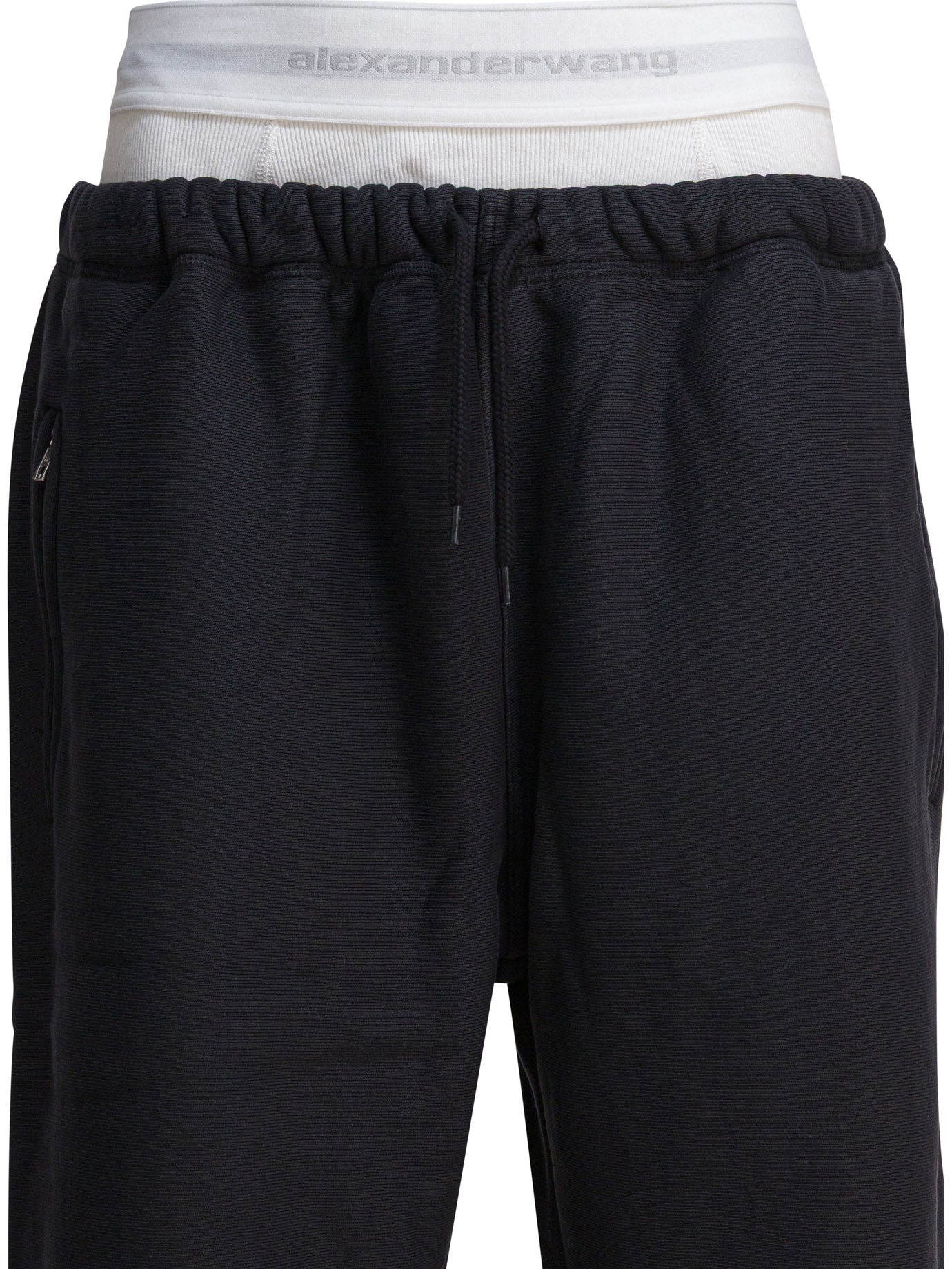 Alexander Wang Wide Leg Sweatpant W/ Logo Elastic Exposed Brief - 3