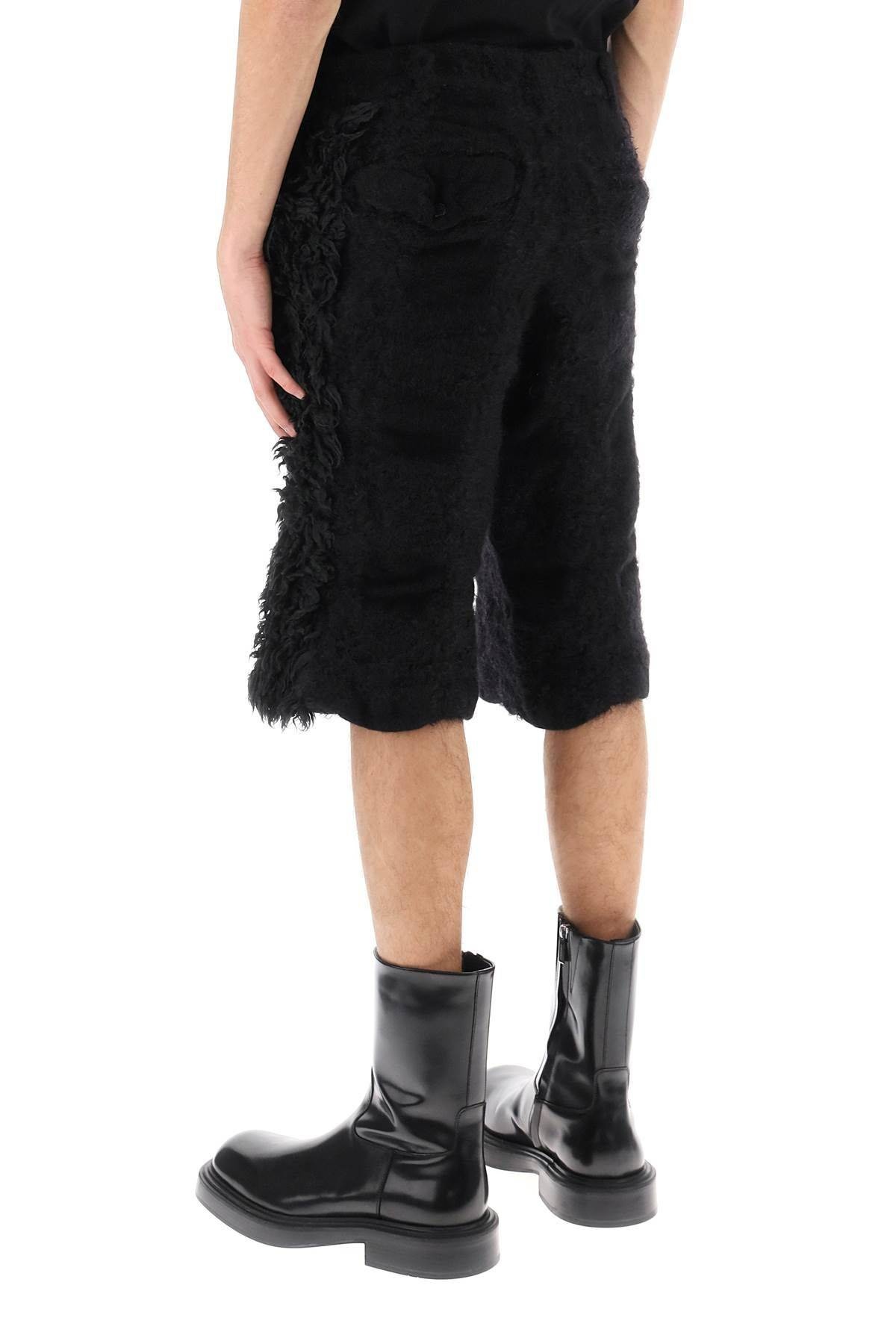 FUR-EFFECT KNITTED SHORTS - 4