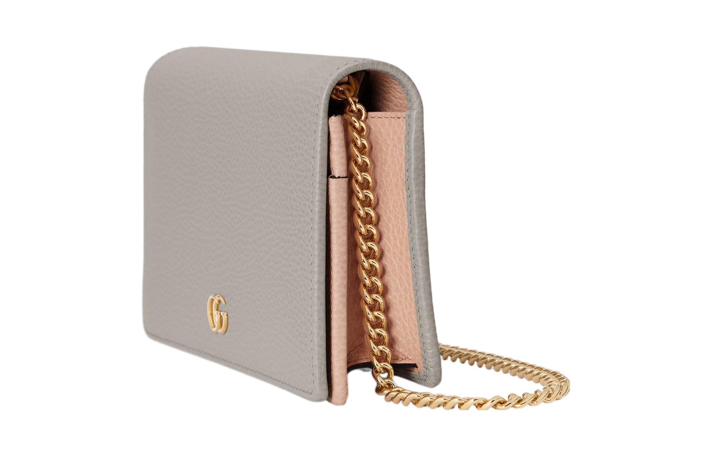 (WMNS) Gucci GG Marmont Mini Chain Bag 'Light Grey' 497985-CAO2G-1443 - 2