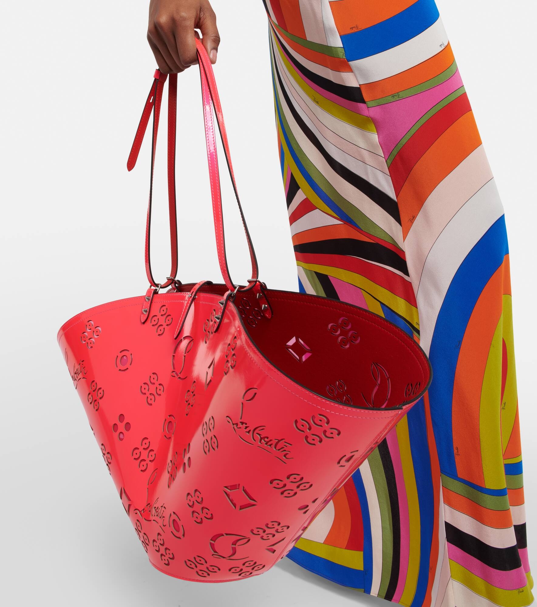 Loubifever Medium patent leather tote bag - 6