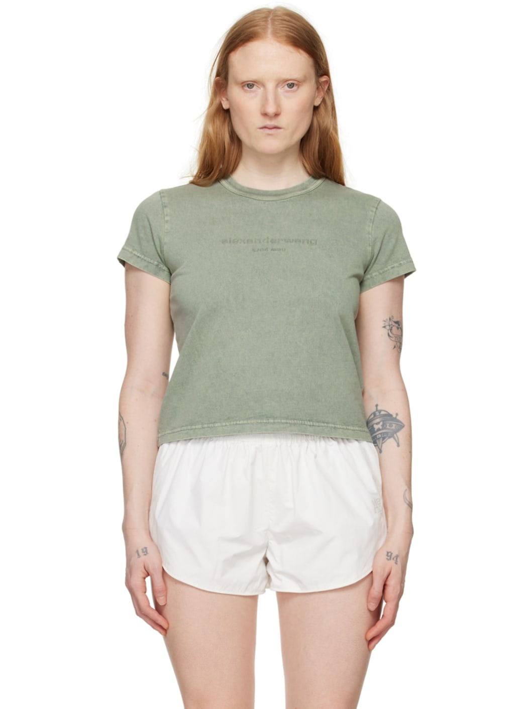 Green Shrunken T-Shirt - 1