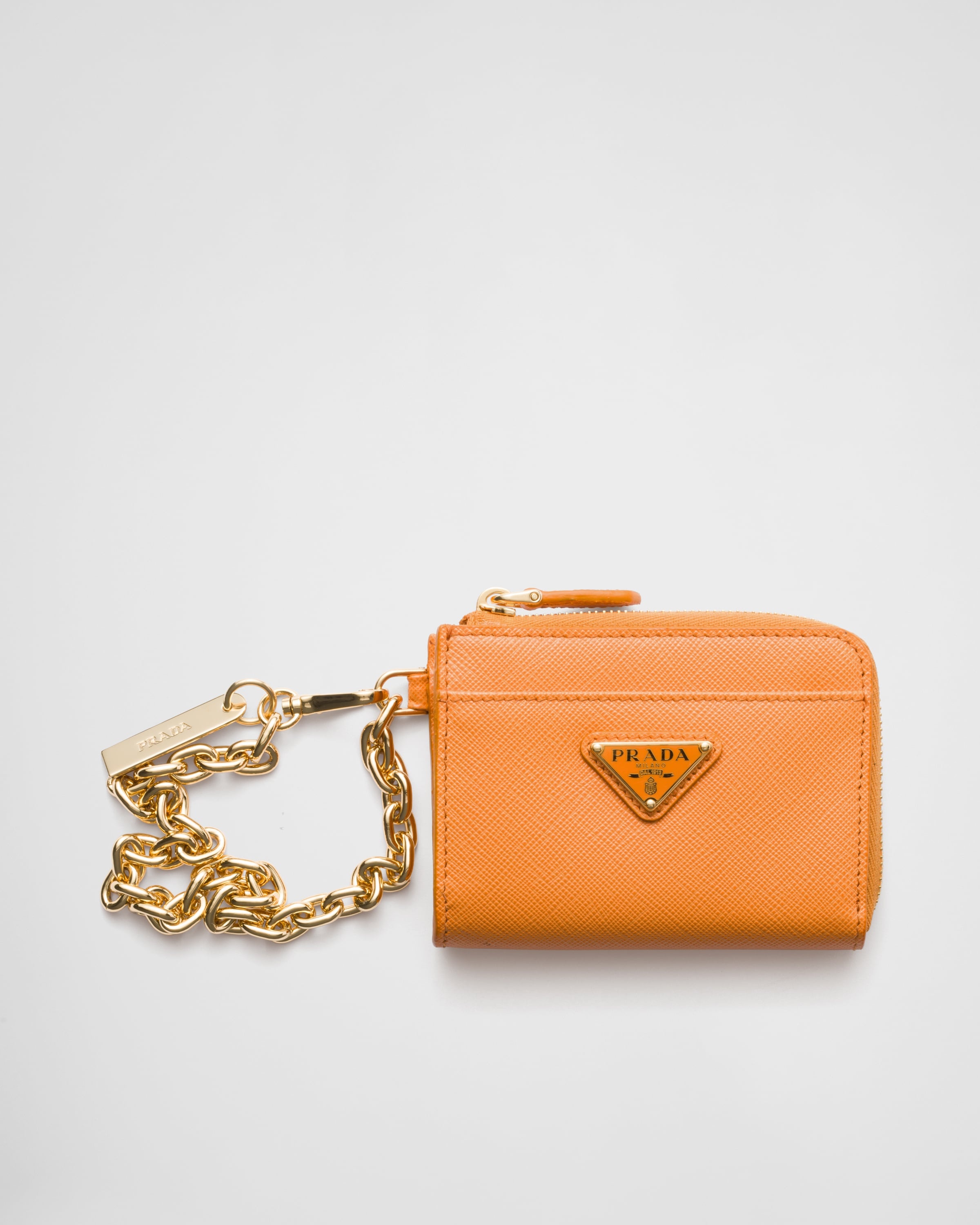 Small Saffiano leather zipper wallet - 1