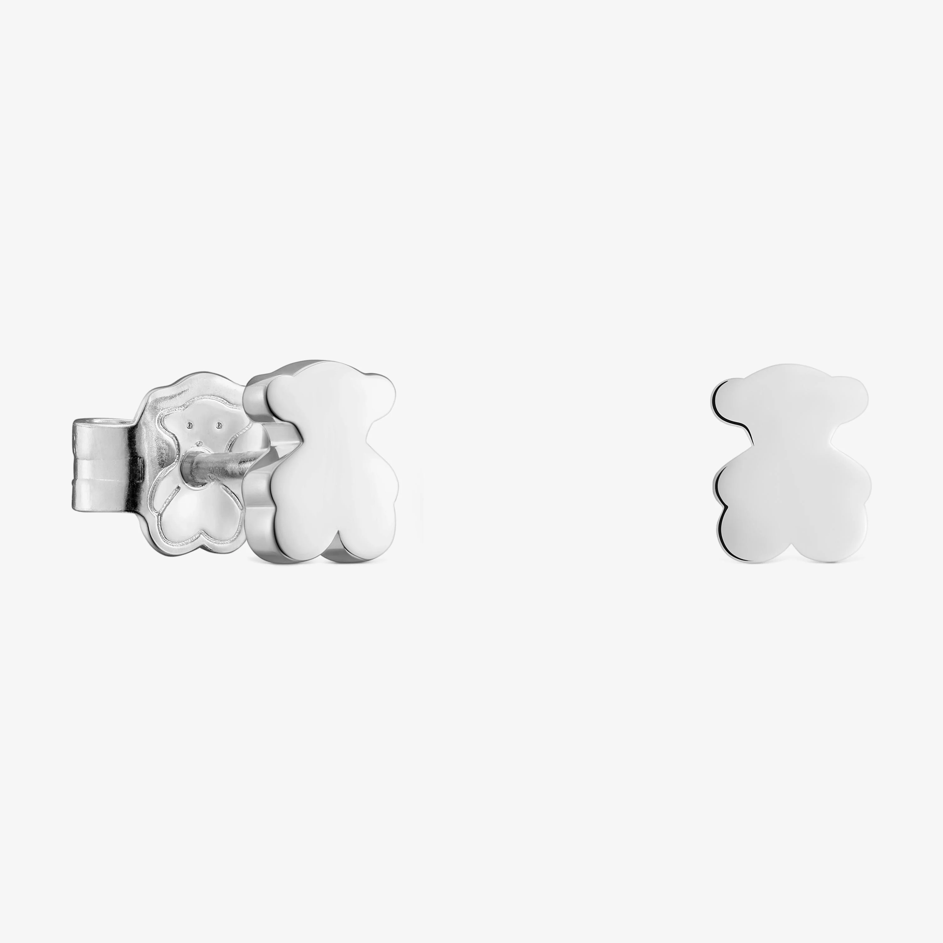 Silver 6mm Bear earrings Sweet Dolls - 1