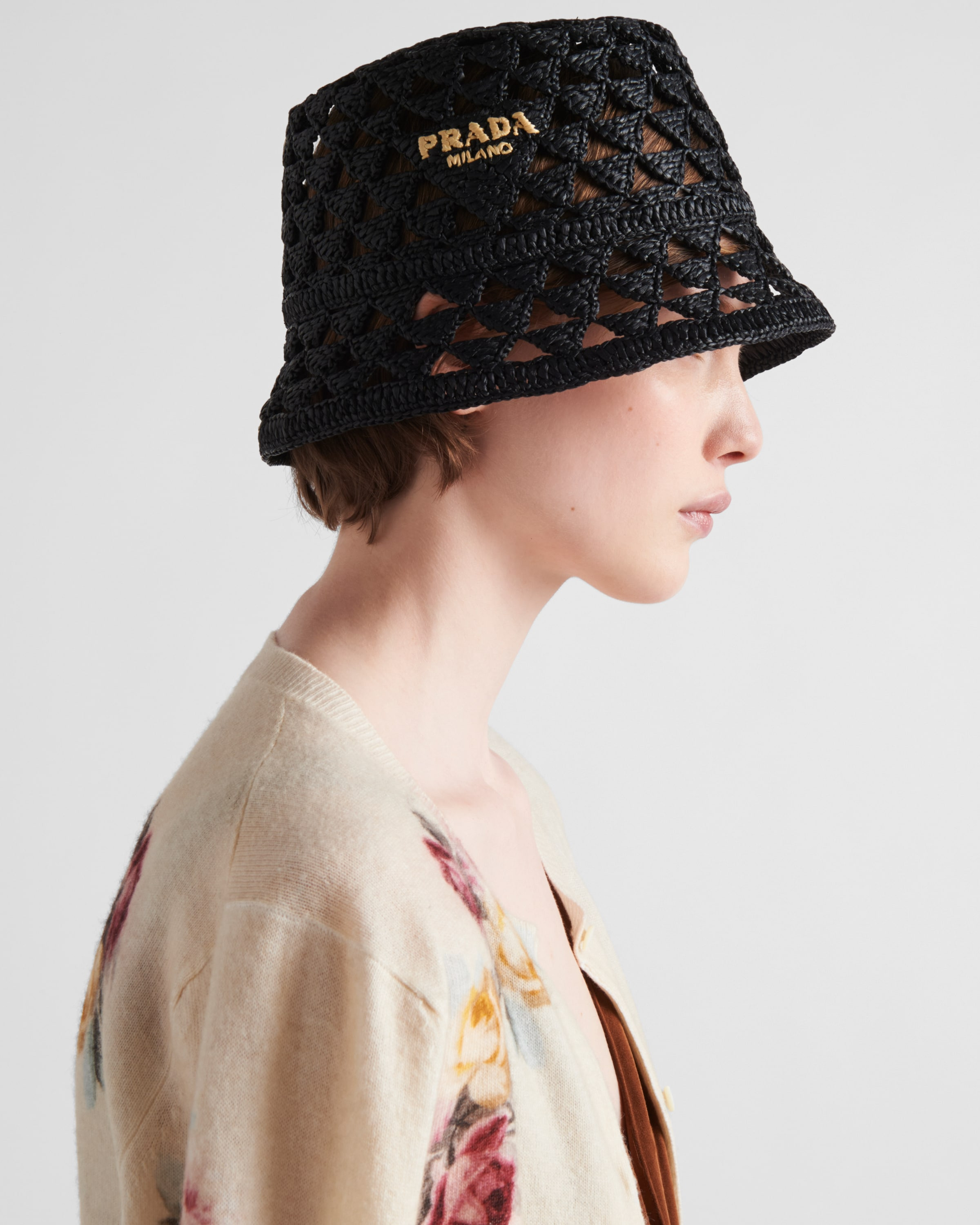 Woven fabric bucket hat - 2