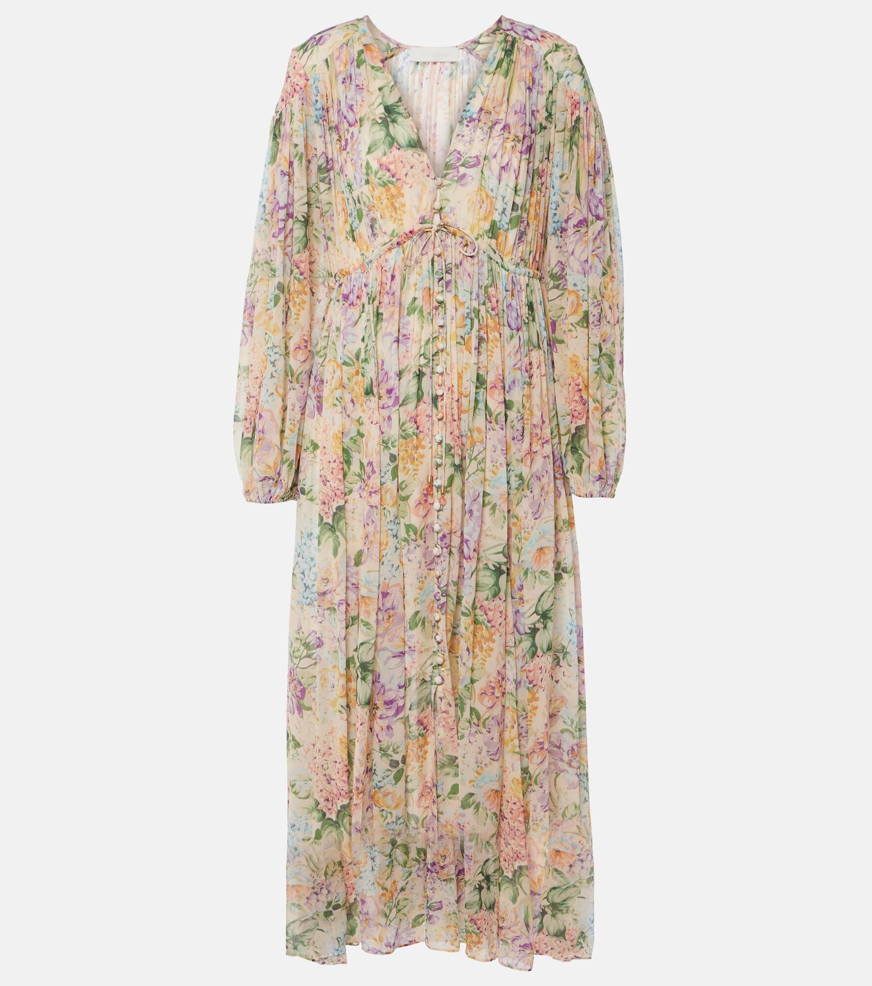 Halliday gathered floral maxi dress - 1