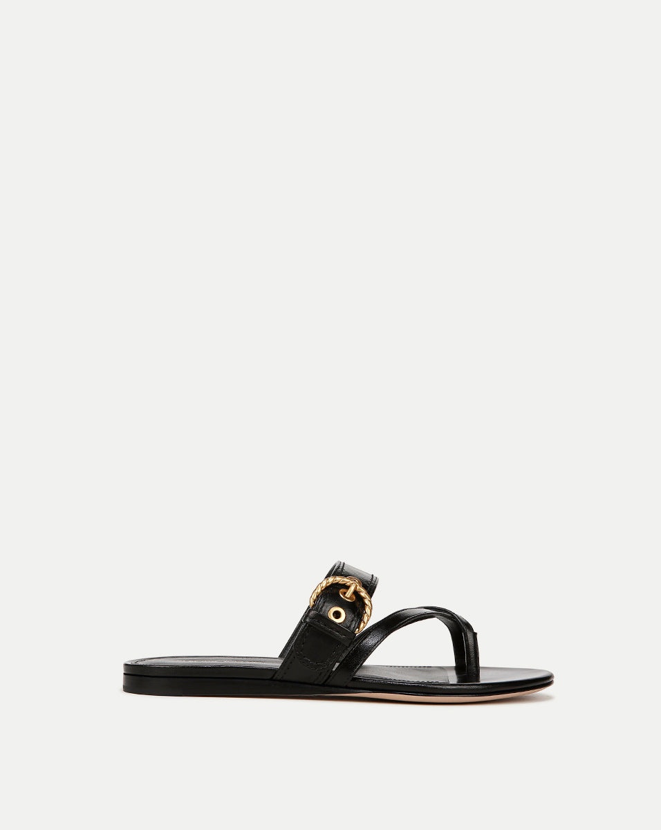 SALVA LEATHER CRISSCROSS SANDAL - 1
