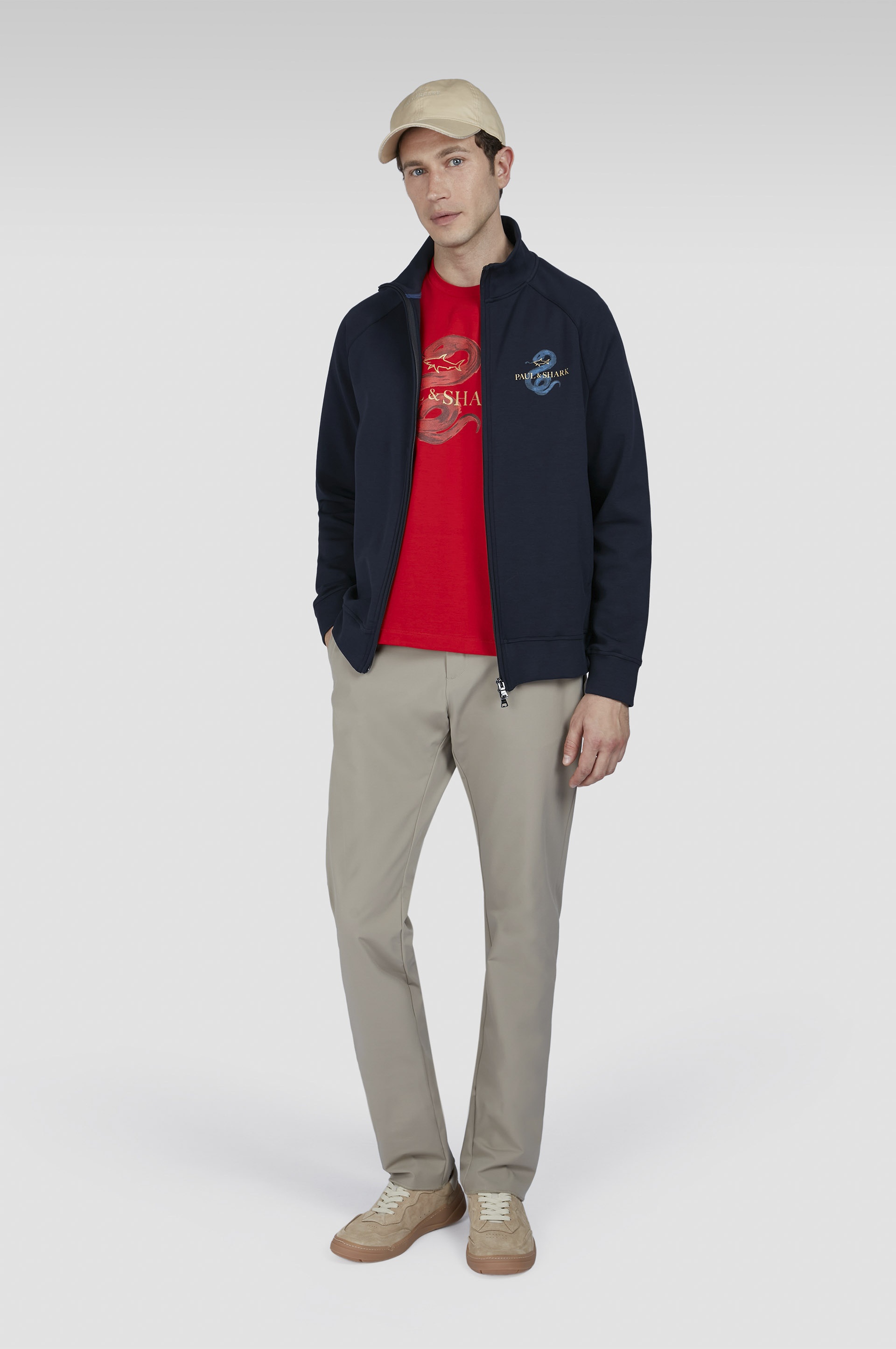 ACTIVE FLEECE COTTON SWEATSHIRT WITH ZIP AND YEAR OF THE SNAKE PRINT - 2