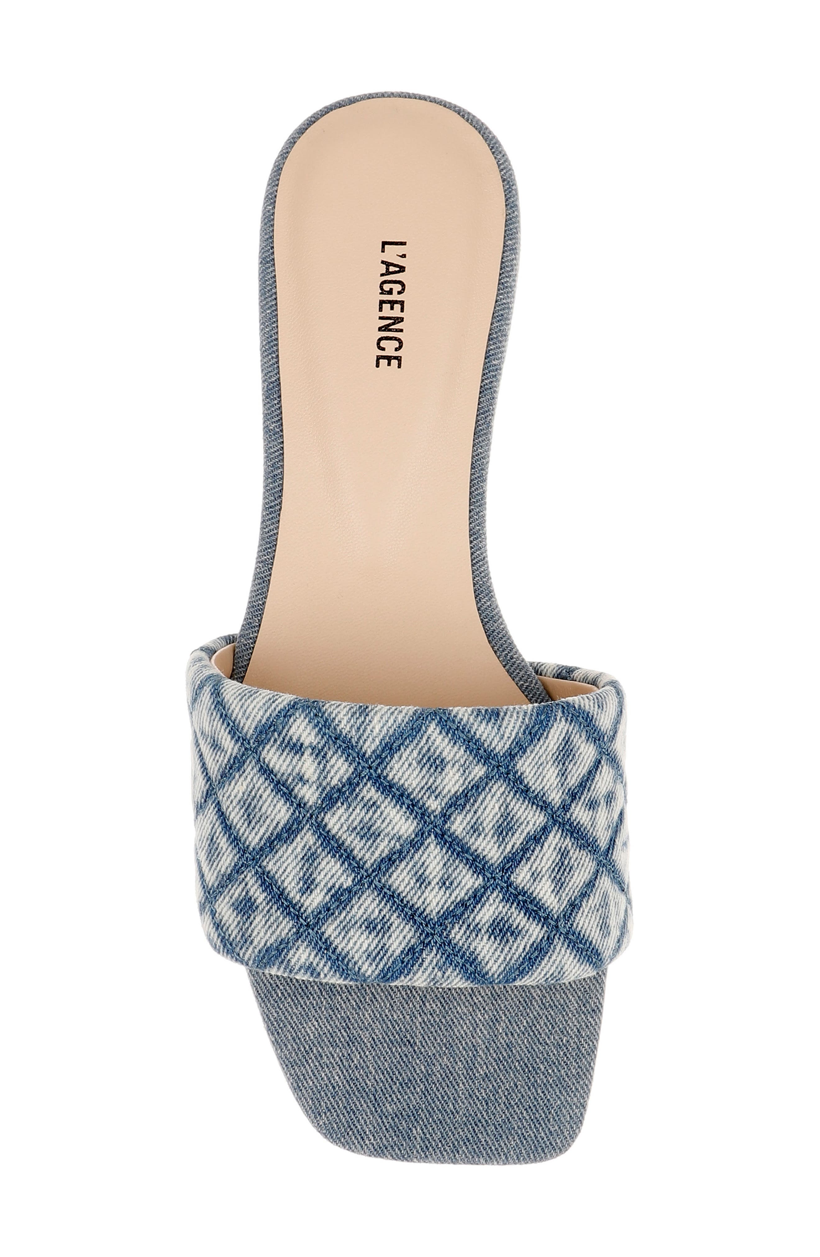 L'AGENCE Aloise Slide Sandal in Light Denim at Nordstrom - 5