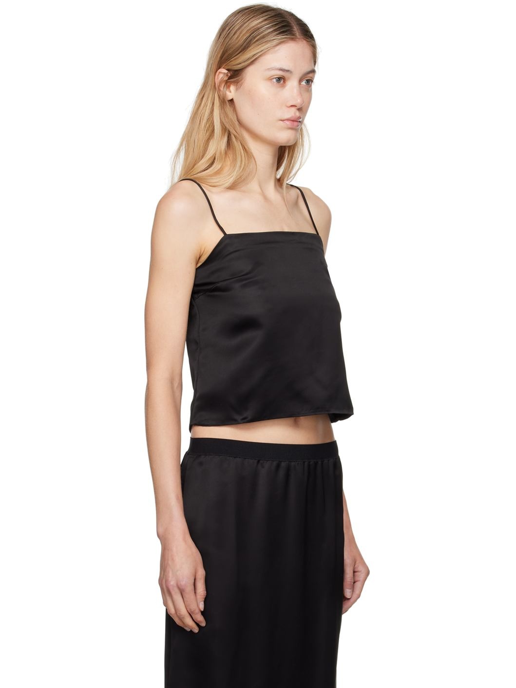 Black Cropped Camisole - 2
