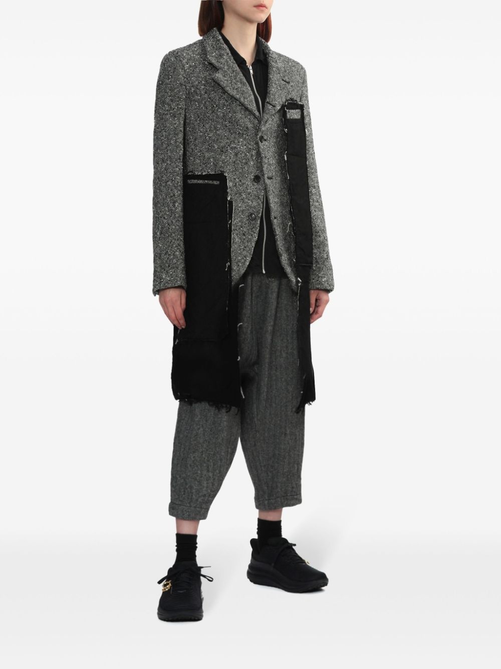 tweed panelled blazer - 3